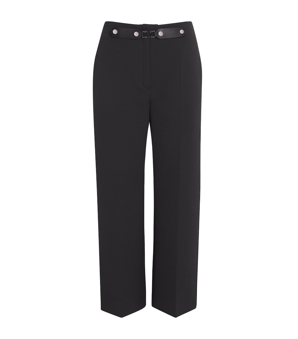 Belt-Detail Cropped Trousers