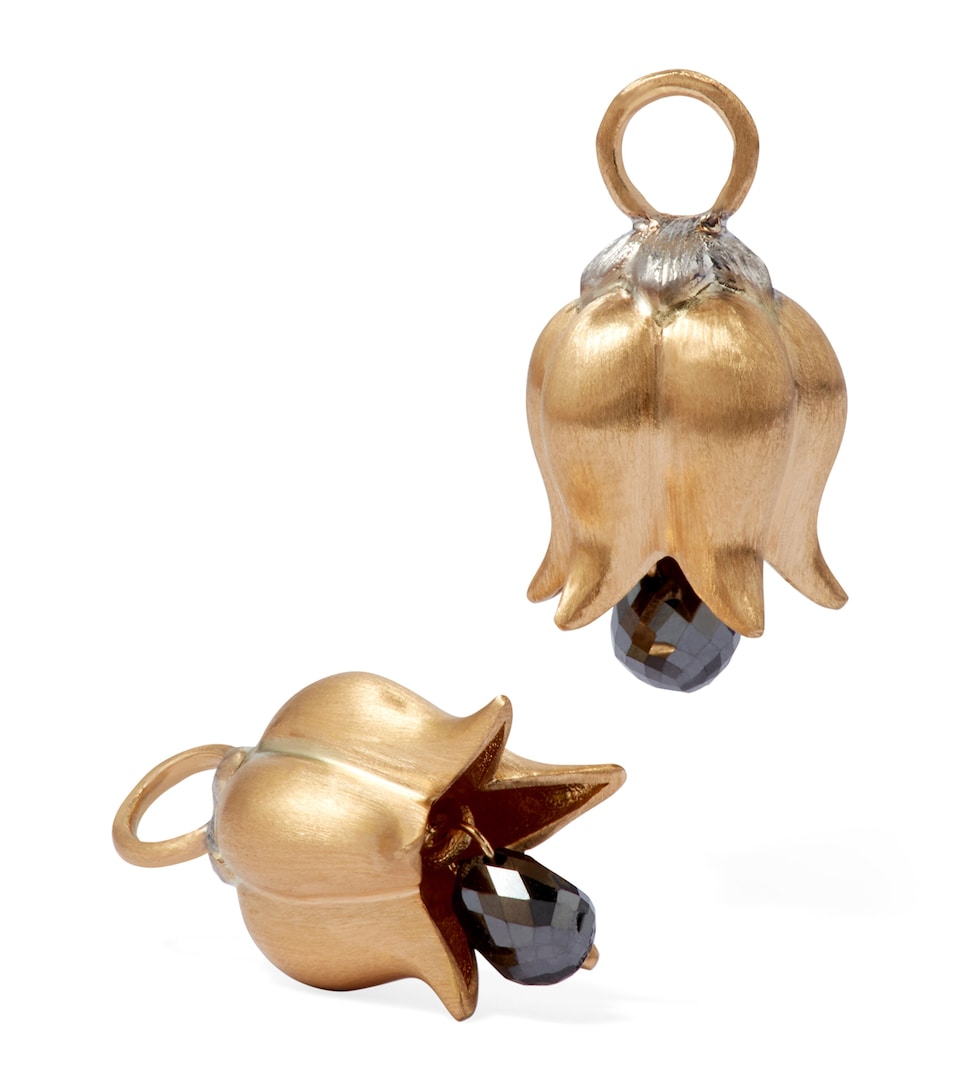 Annoushka Yellow Gold and Diamond Tulip Earrings Yellow Gold