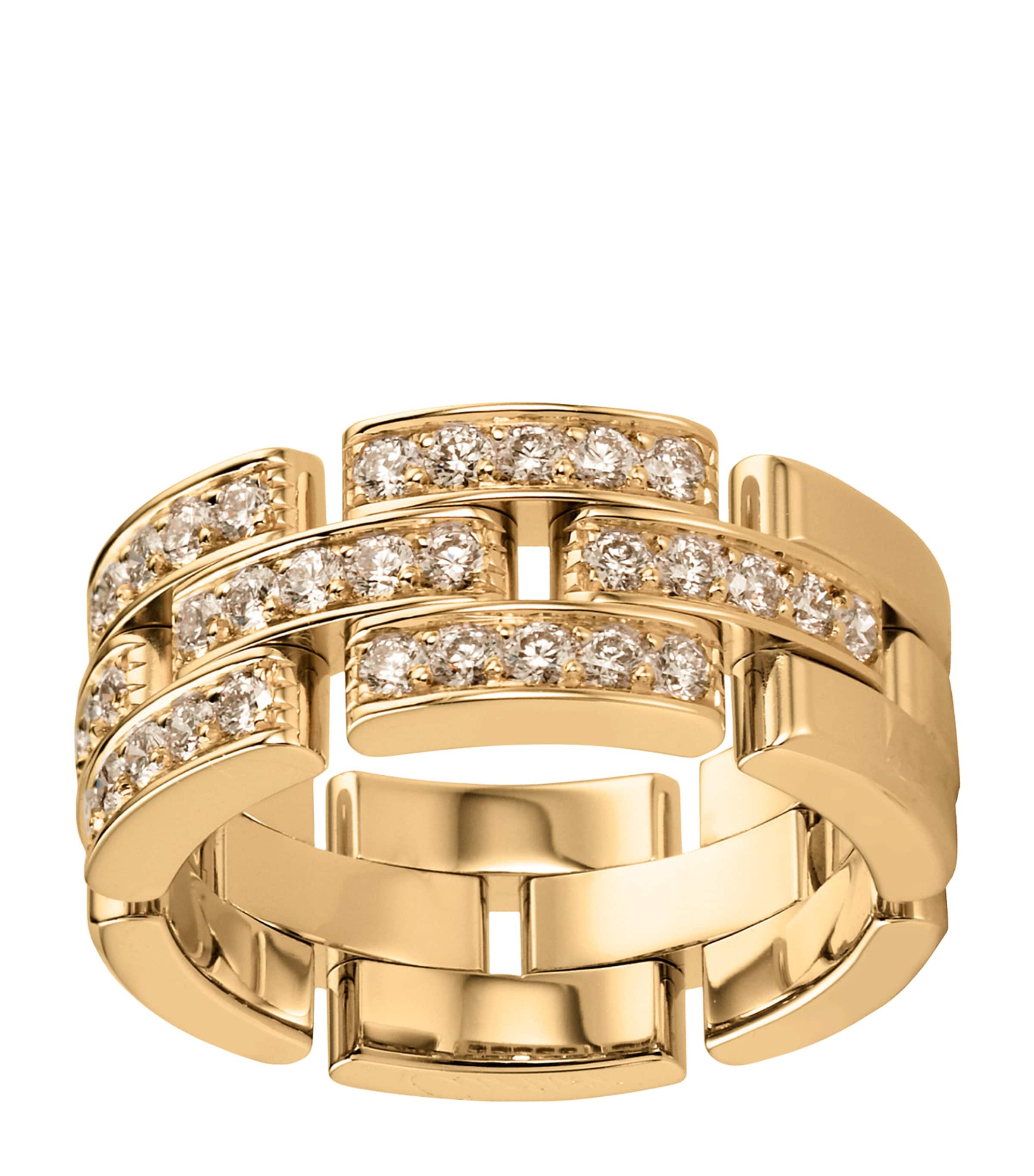 Cartier Yellow Gold and Diamond Maillon Panthère Ring Yellow Gold