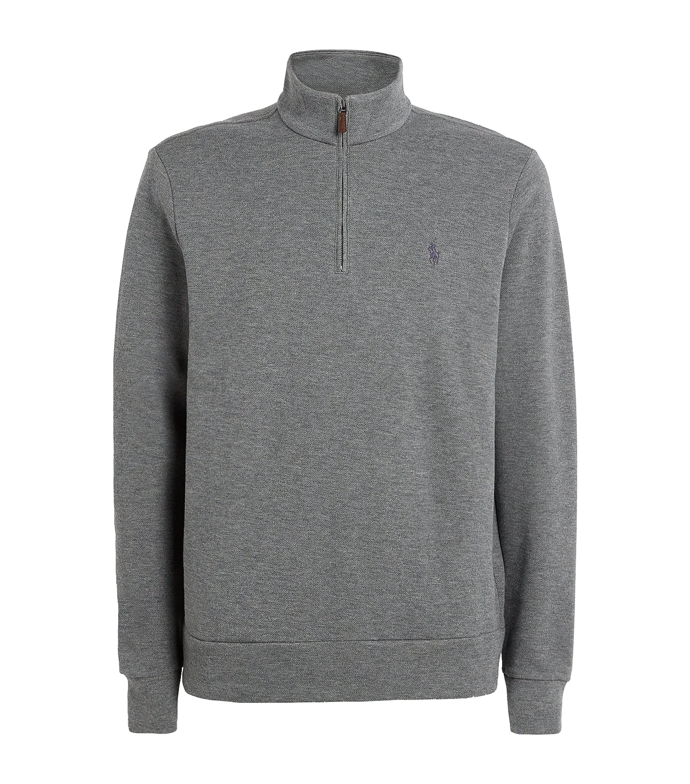 Cotton-Blend Quarter-Zip Sweatshirt