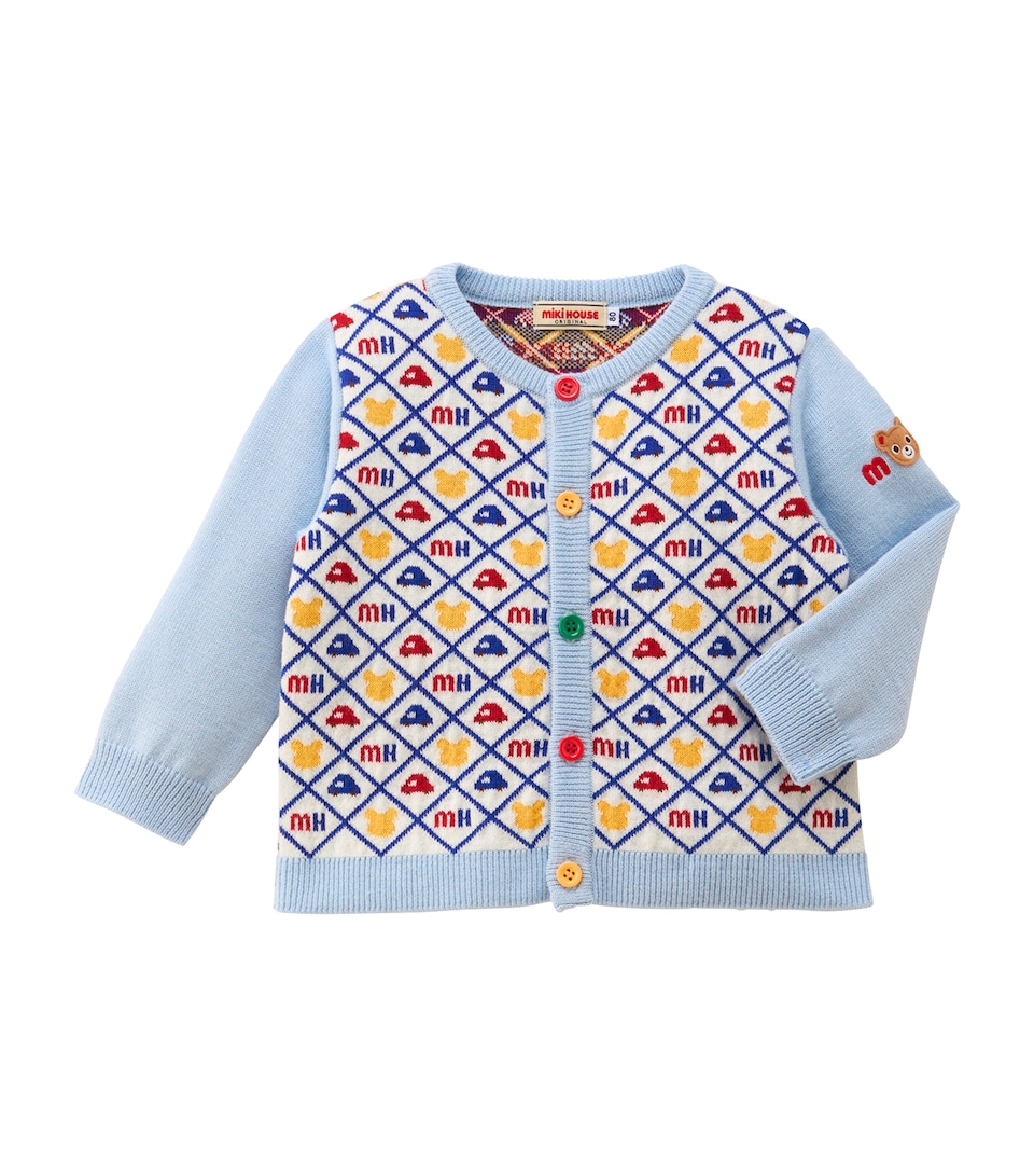 Miki House Jacquard Cardigan (12 Months-4 Years)