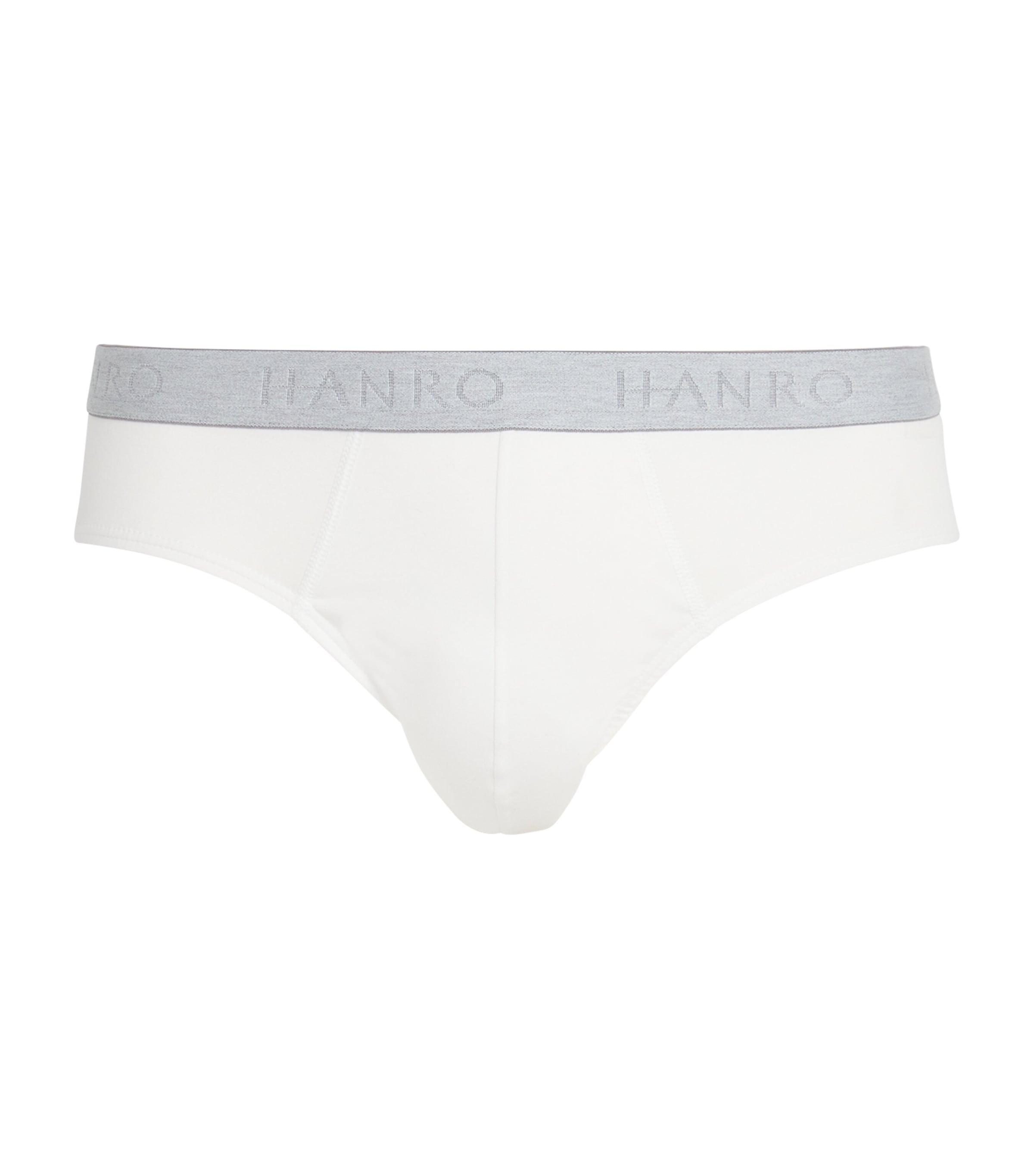 Hanro Mens Cotton-Blend Essential Briefs (Pack of 2) White