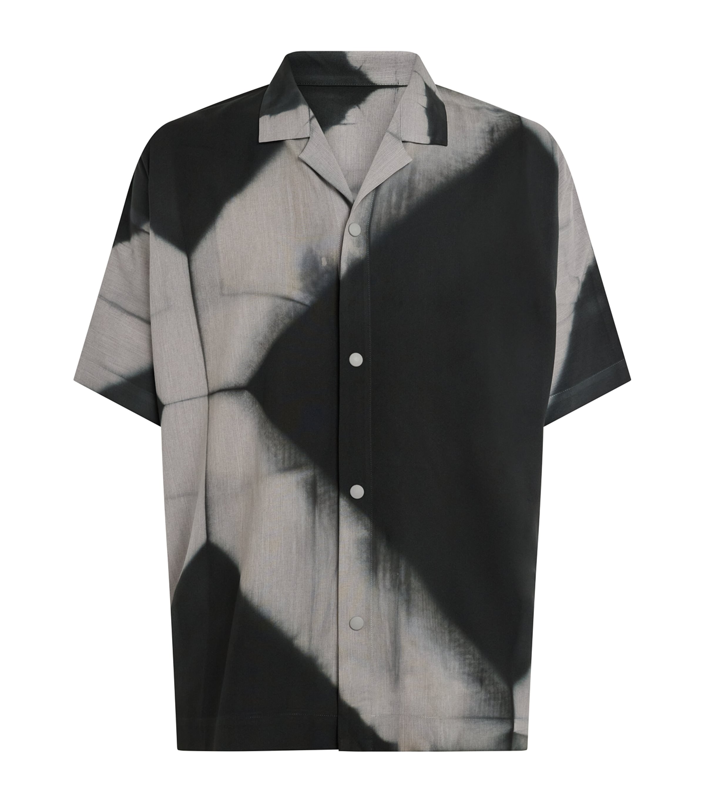 IM MEN Mens Itajime Print Shirt Black