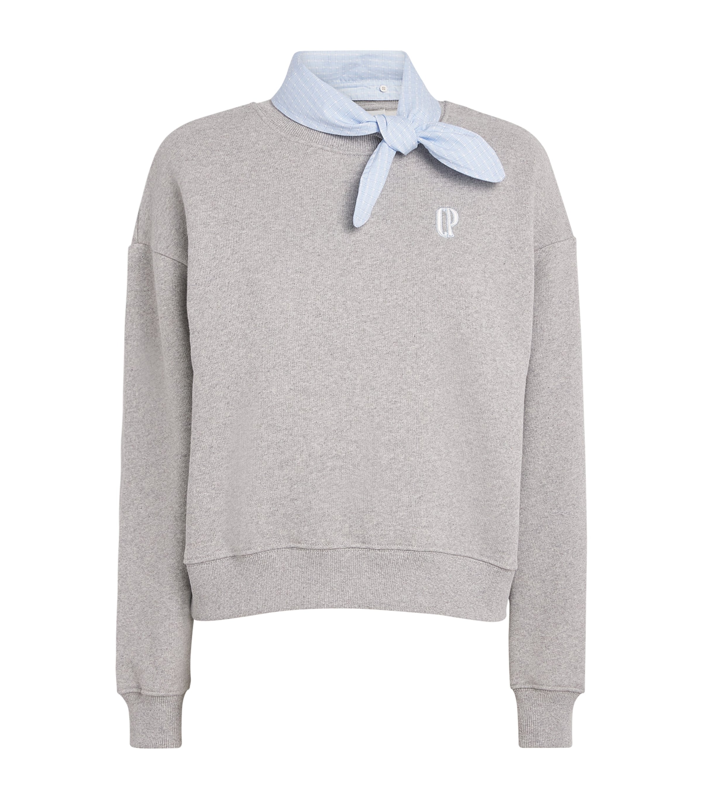 Scarf-Collar Logo Sweatshirt