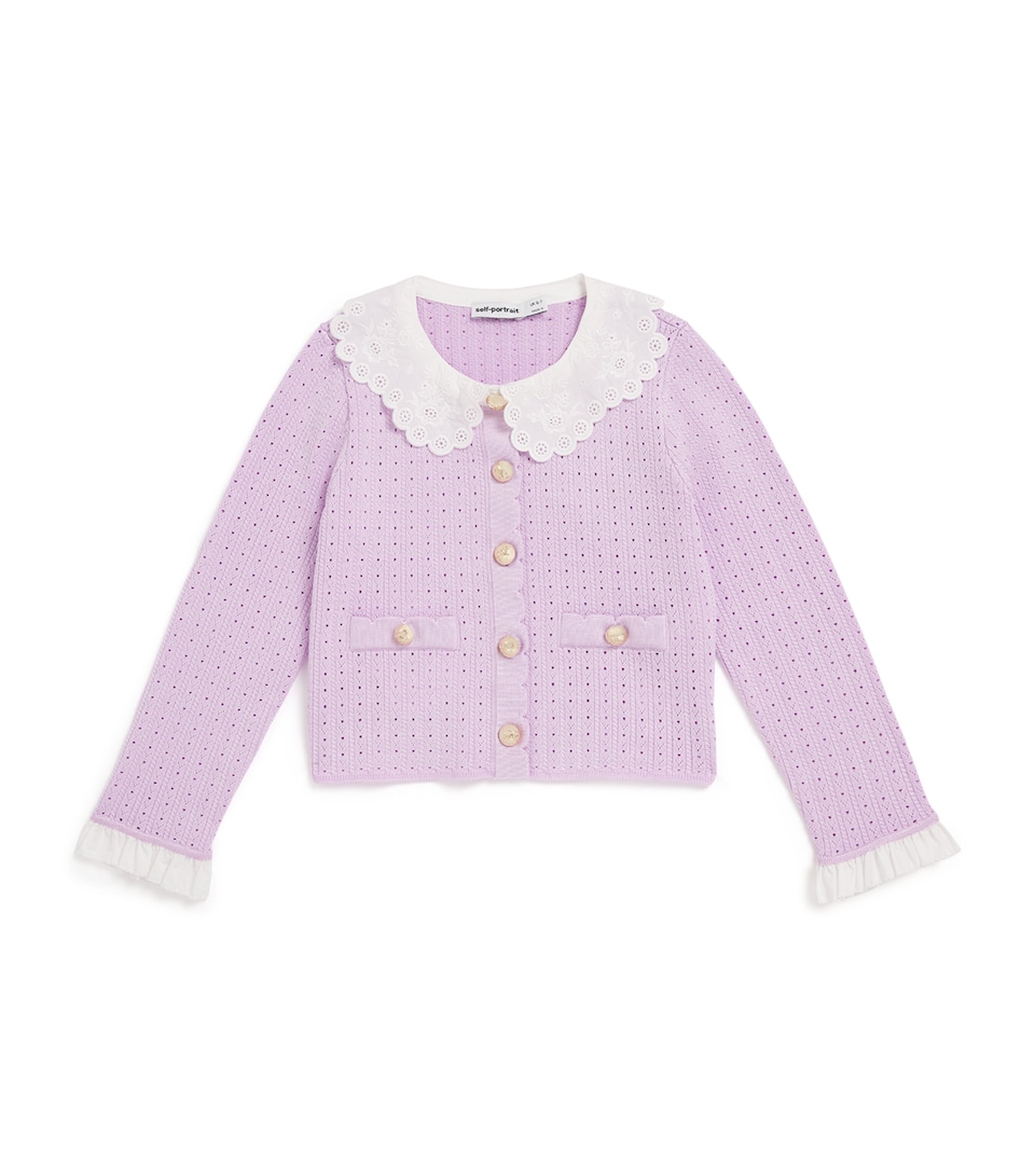 Pointelle Knitted Ribbed Cardigan (3-12 Years)