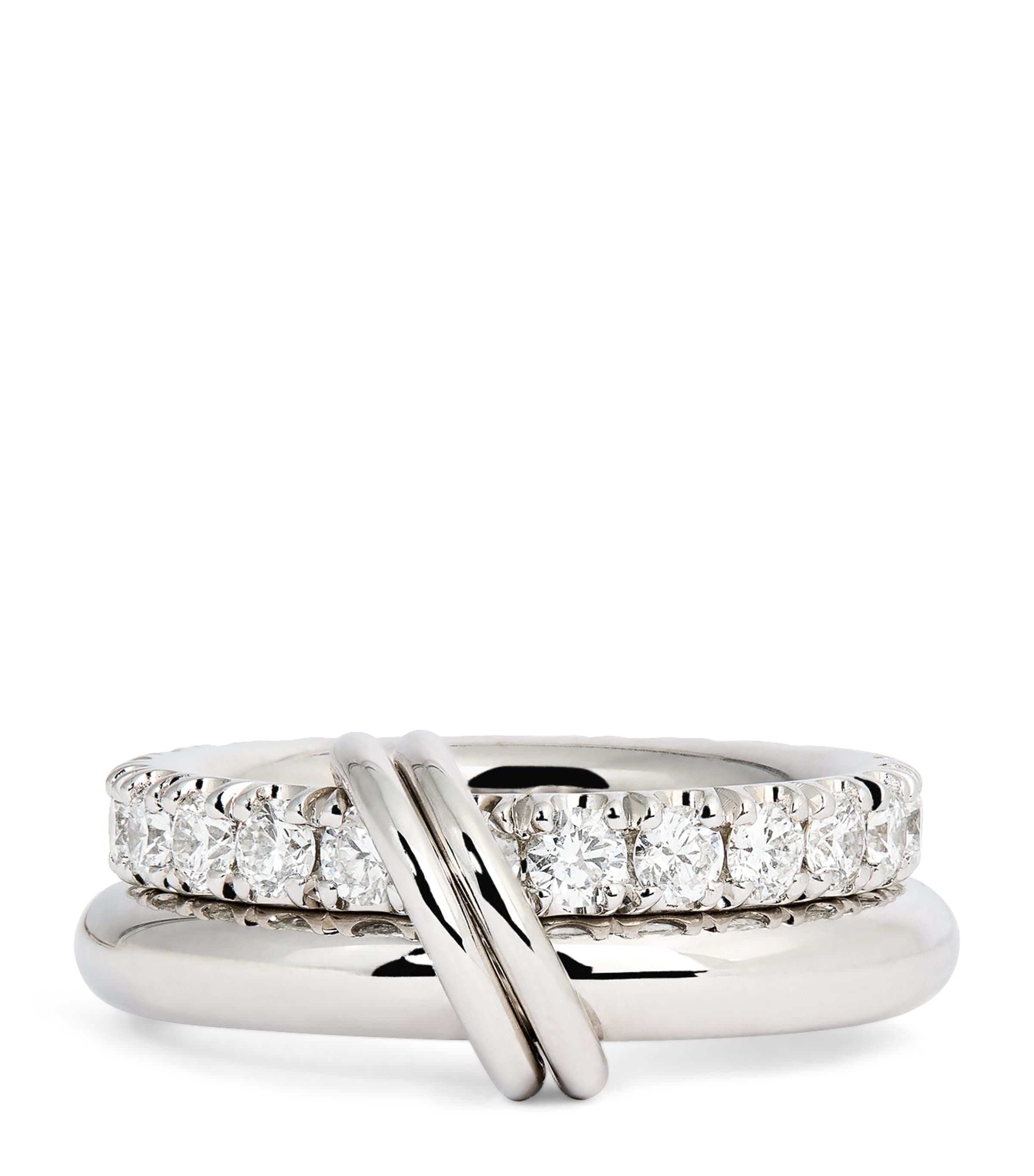 White Gold and Diamond Zodiac Virgo Ring