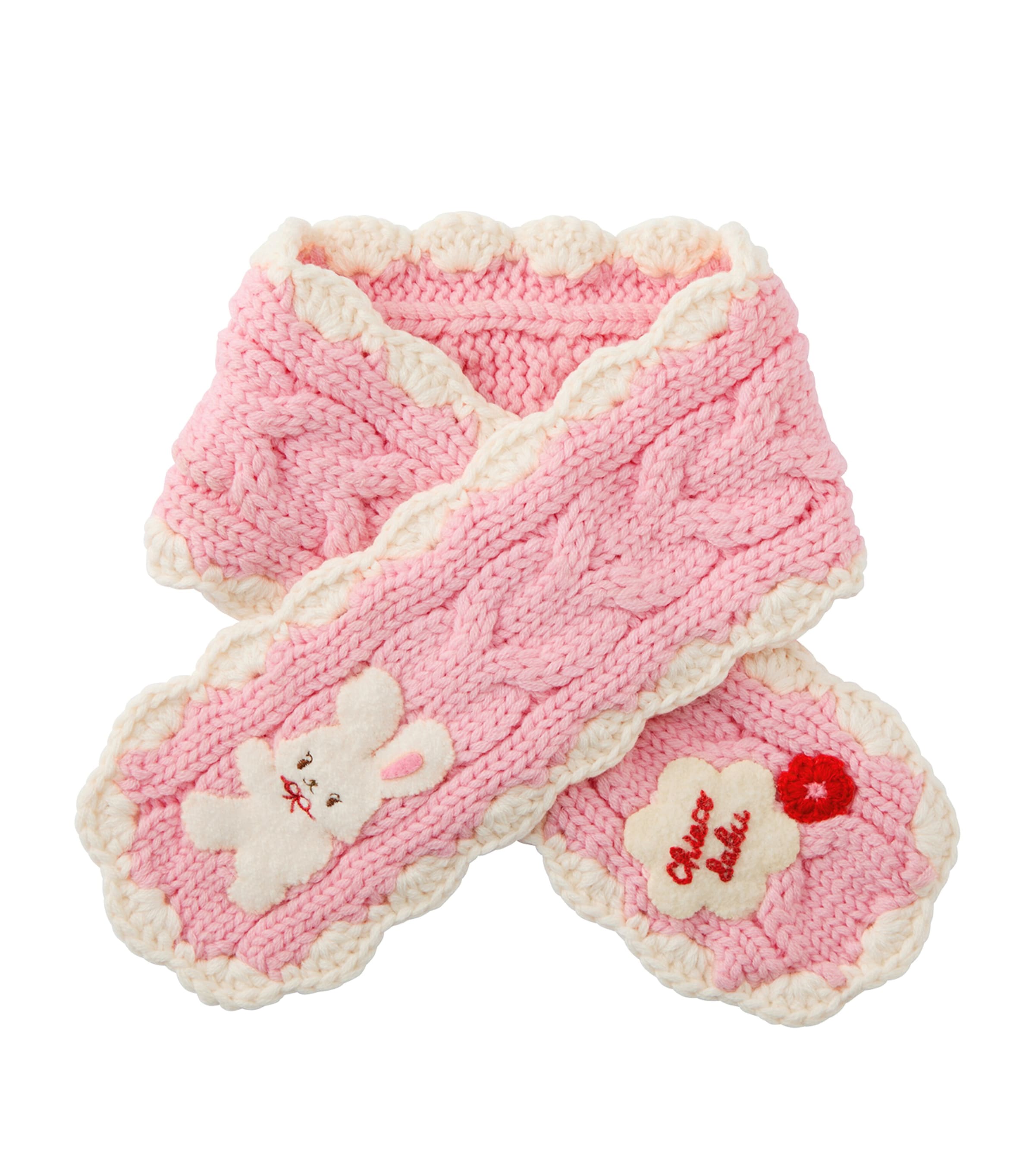 Miki House Wool-Blend Chieco Saku Knitted Scarf