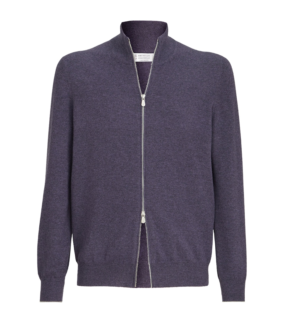 Brunello Cucinelli Mens Cashmere High-Neck Cardigan