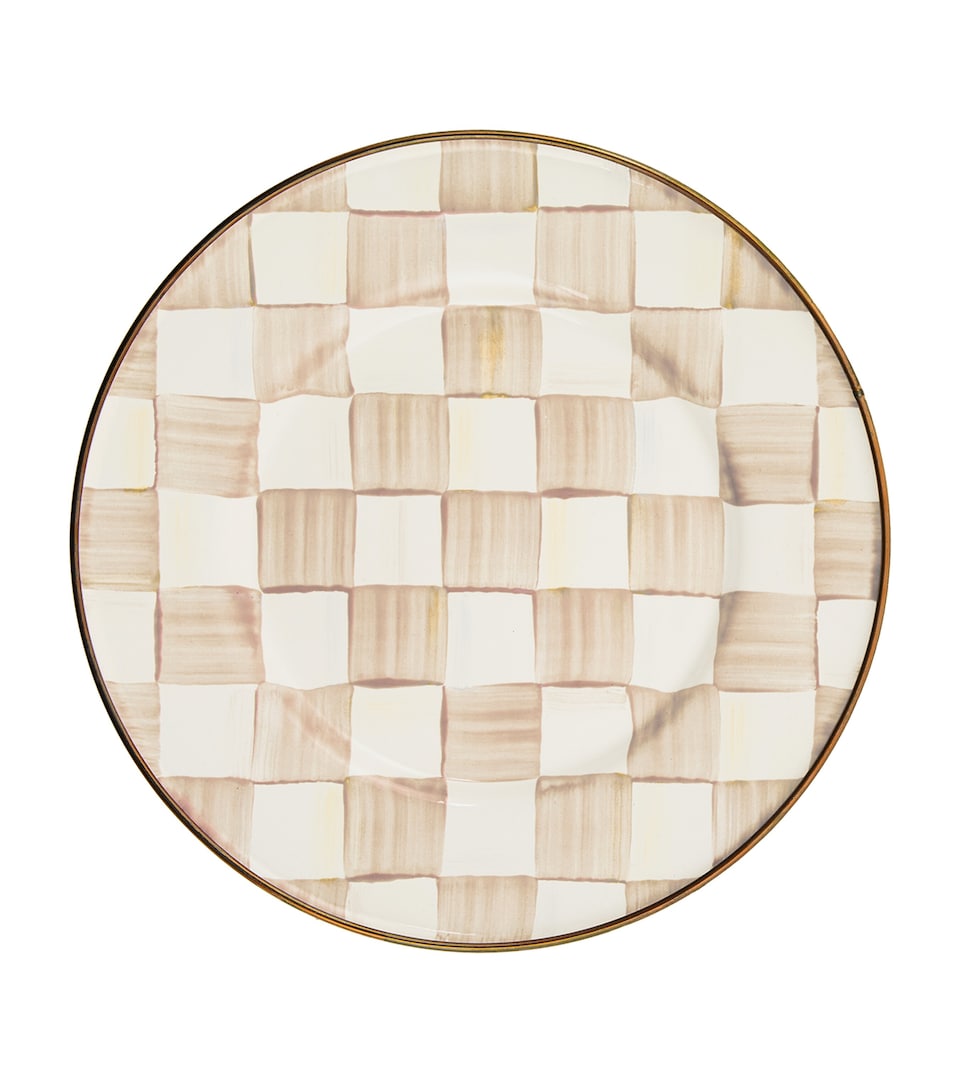 Mocha Check Salad Plate (20.5cm)