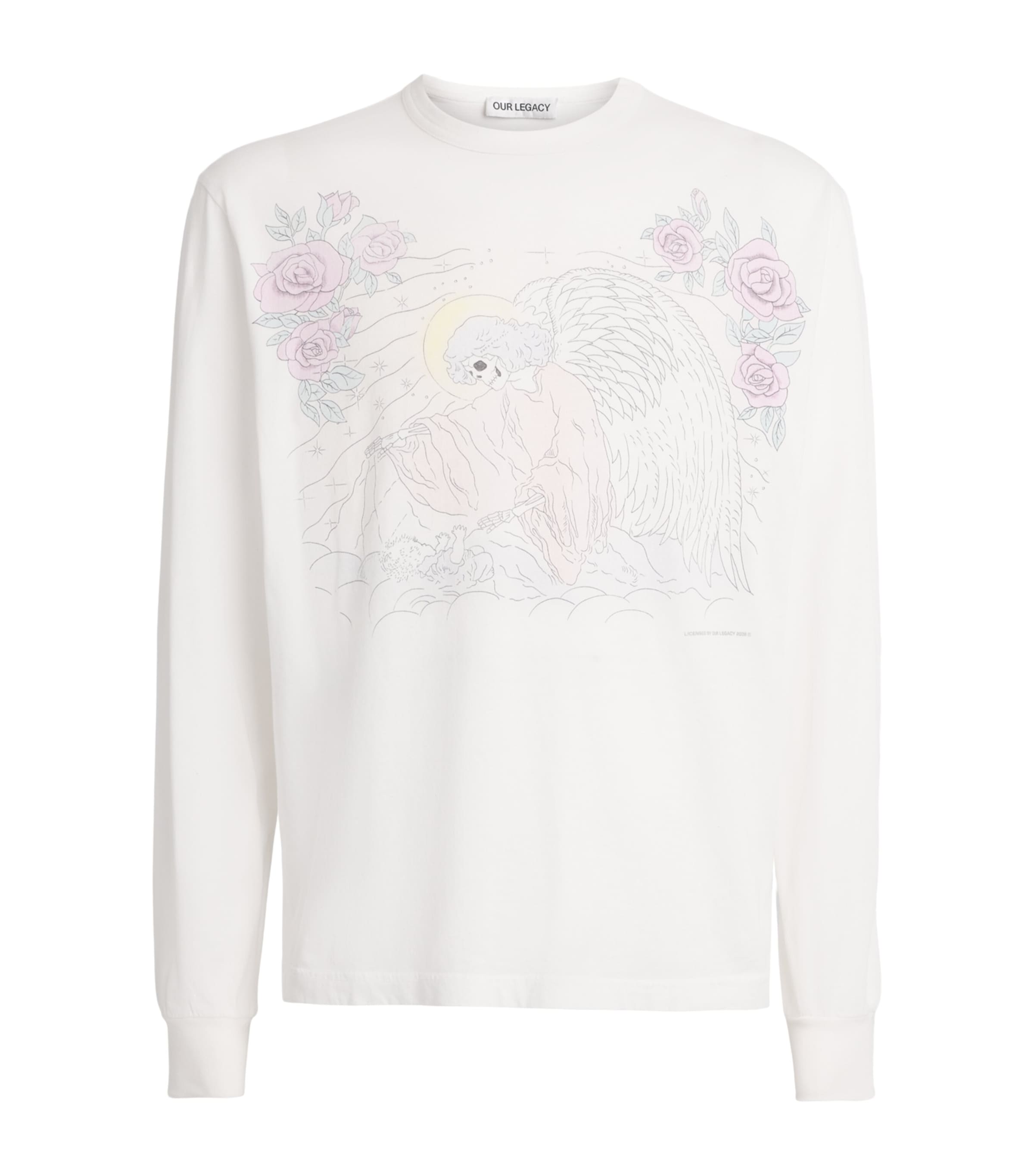 Our Legacy Mens Cotton Printed Cruise Long-Sleeve T-Shirt Farewell Print