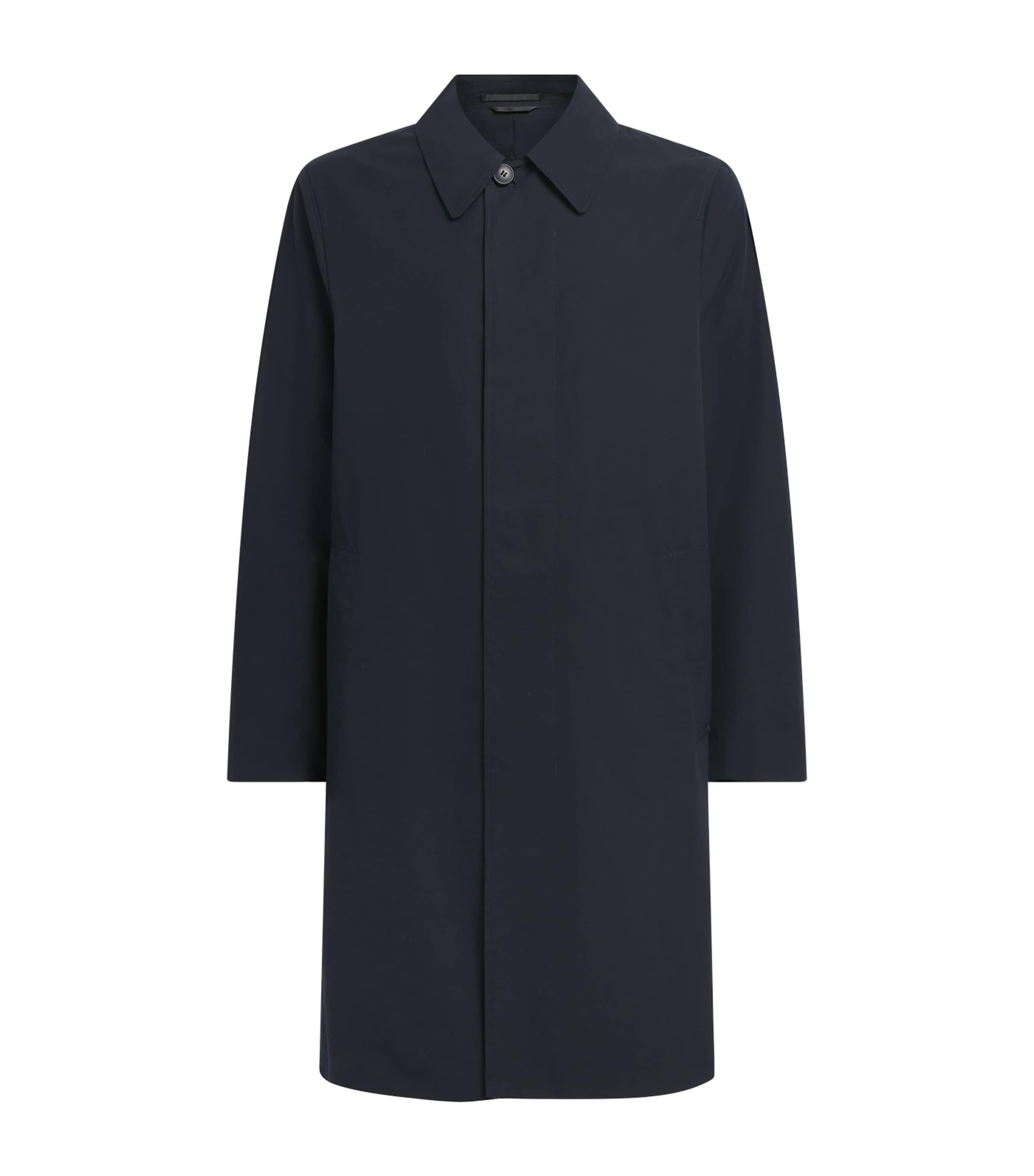 Sunspel Mens Cotton Ventile Overcoat Dark Navy