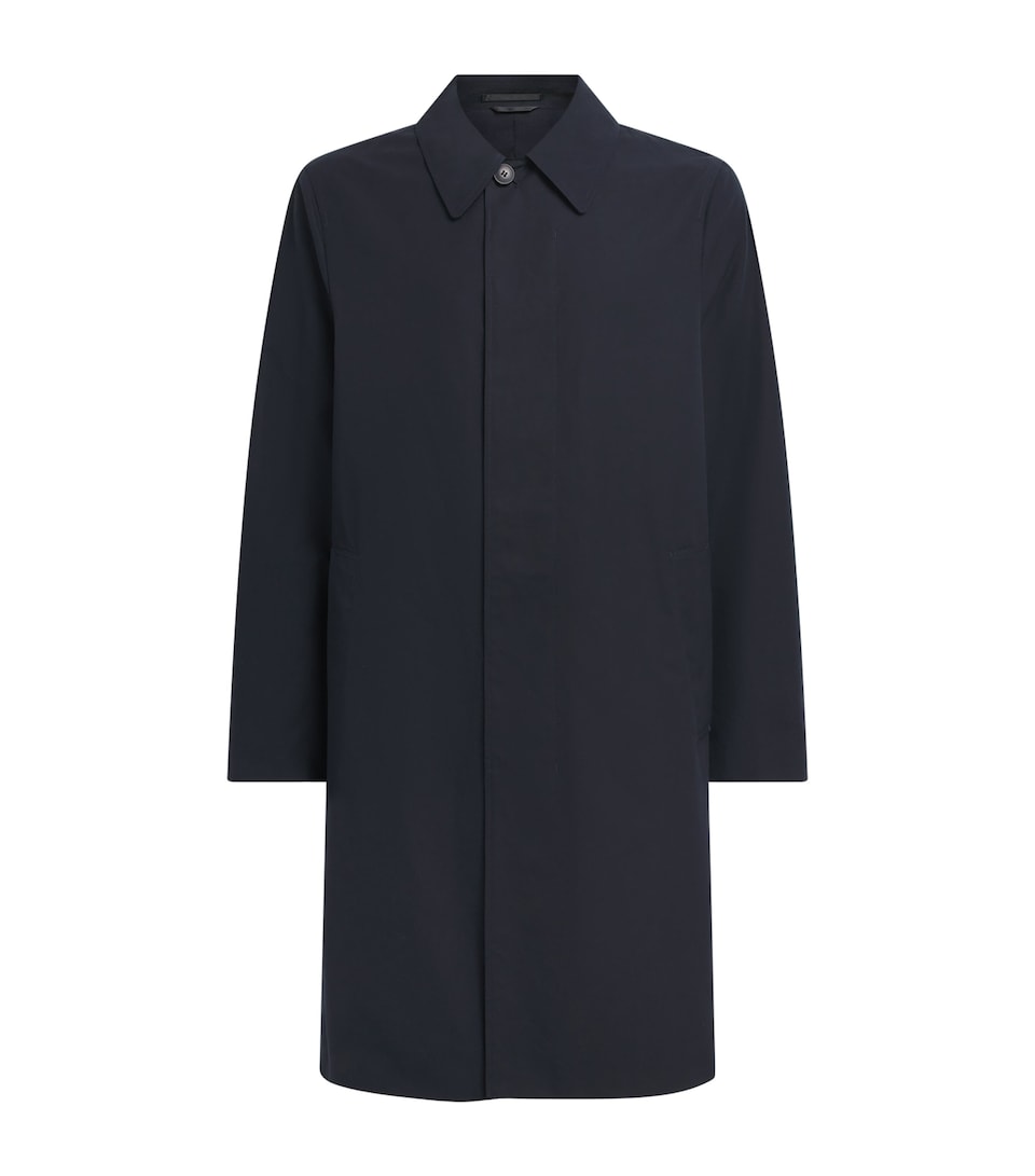 Sunspel Mens Cotton Ventile Overcoat Dark Navy