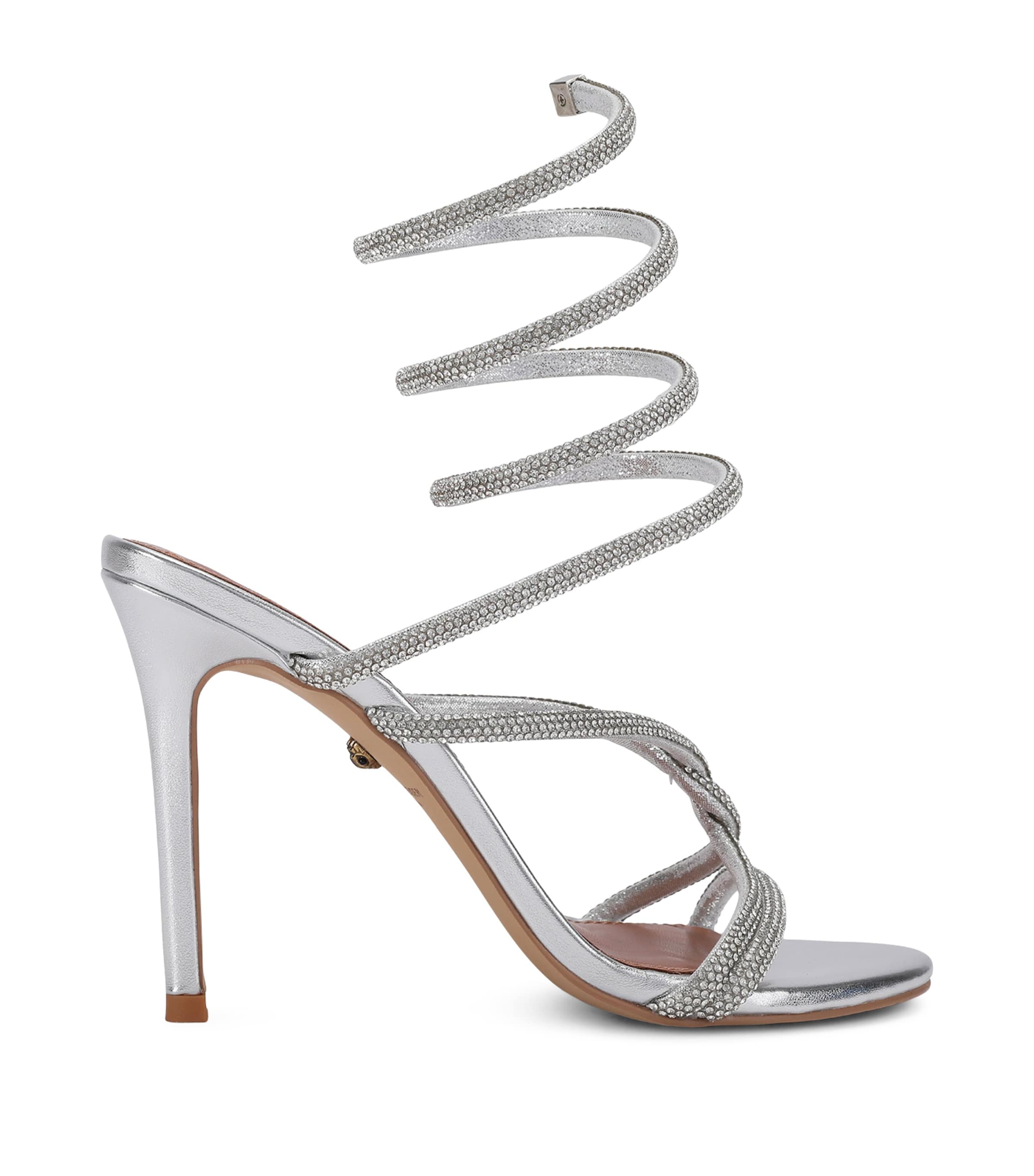 Kurt Geiger London Embellished Spiral Sandals 90 Silver