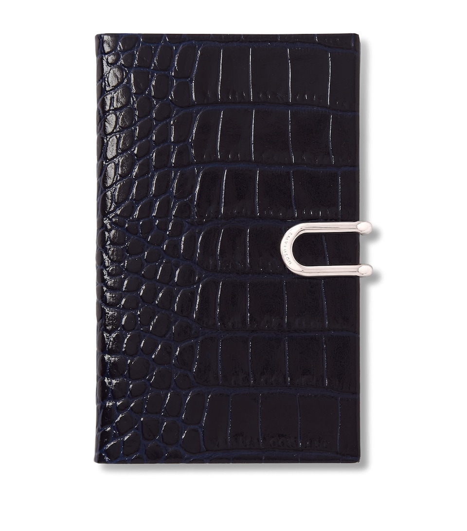 Smythson Leather Mara A6 2026 Mid-Year Diary Navy