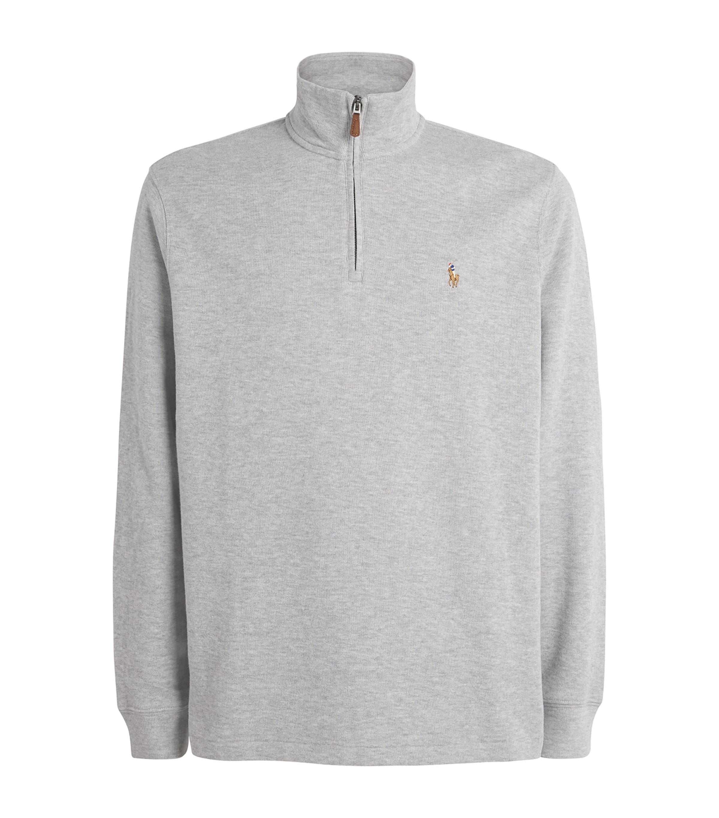 Cotton Logo Quarter-Zip Sweater