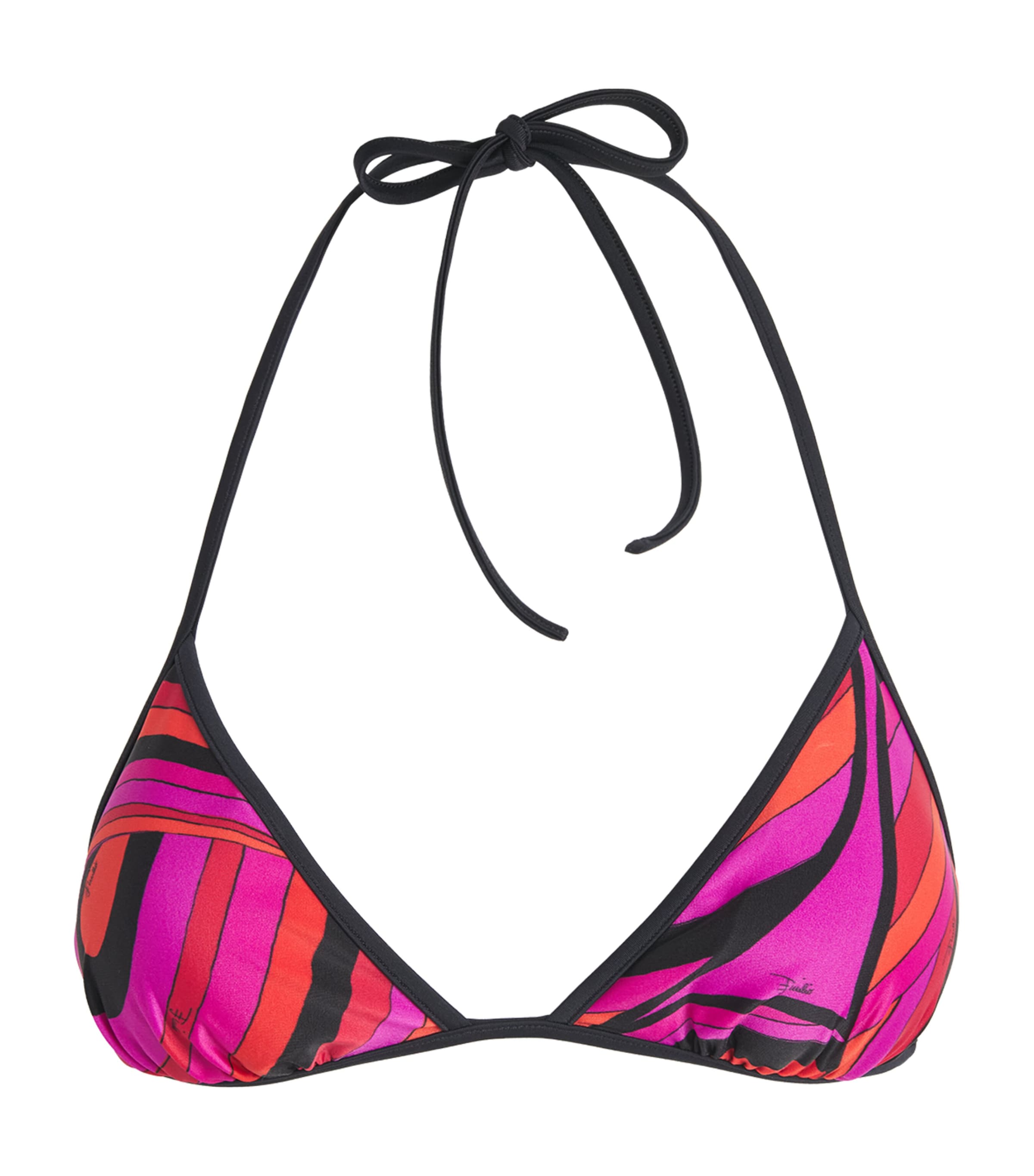 PUCCI Womens Iride Triangle Bikini Top Fuchsia