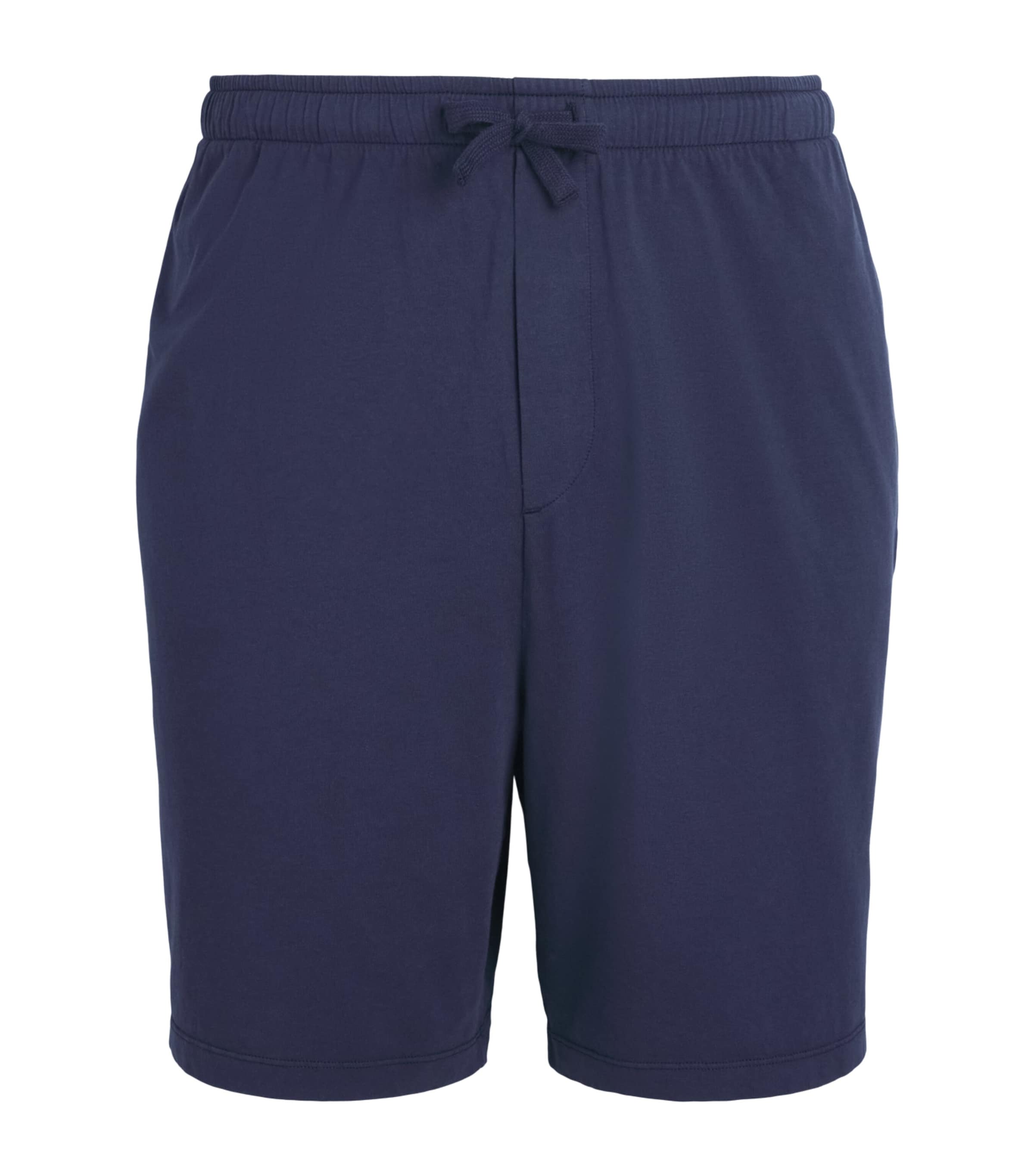 Harrods Mens Cotton Pyjama Shorts Navy