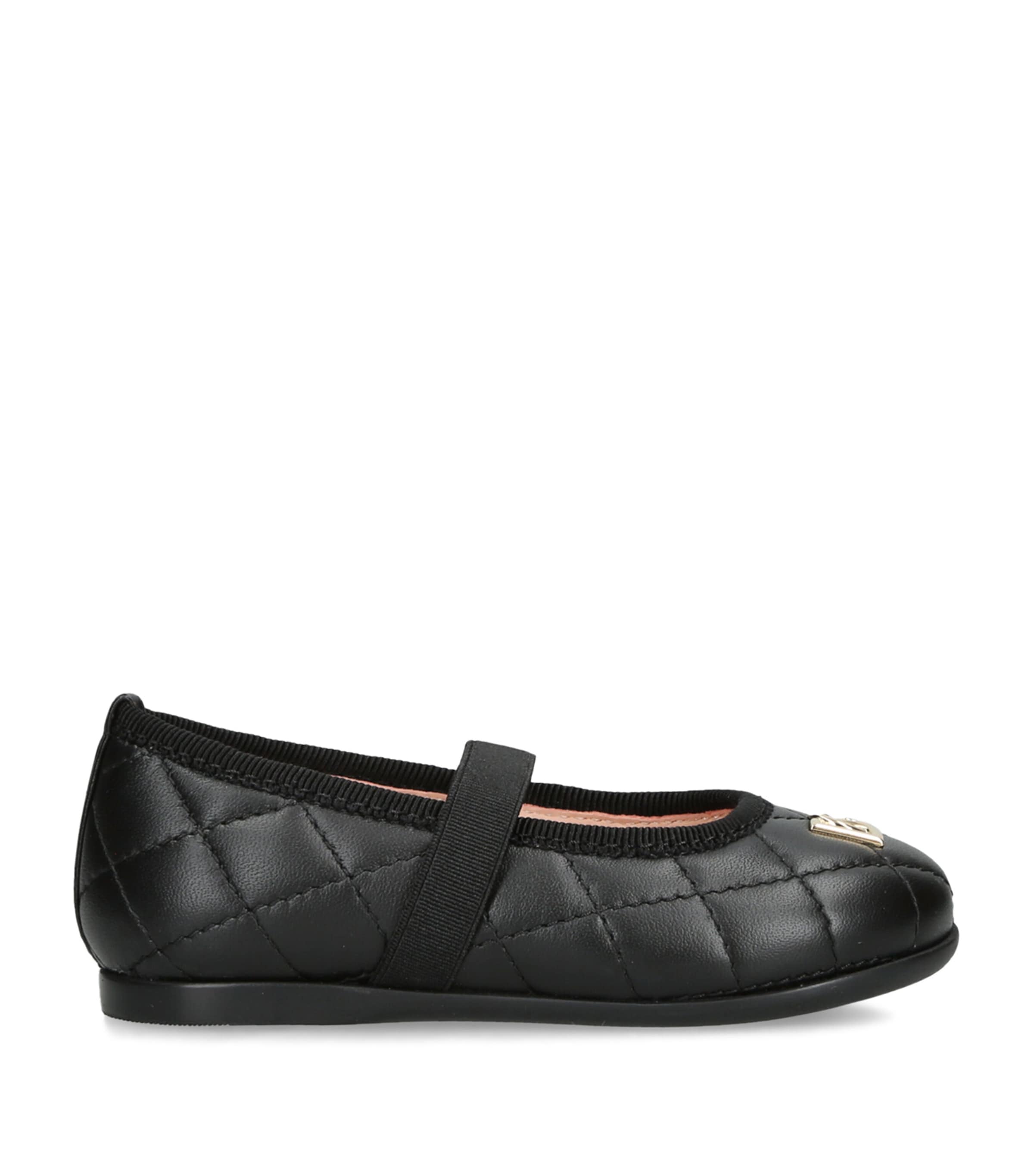 Dolce&Gabbana Kids Quilted Ballet Flats Black