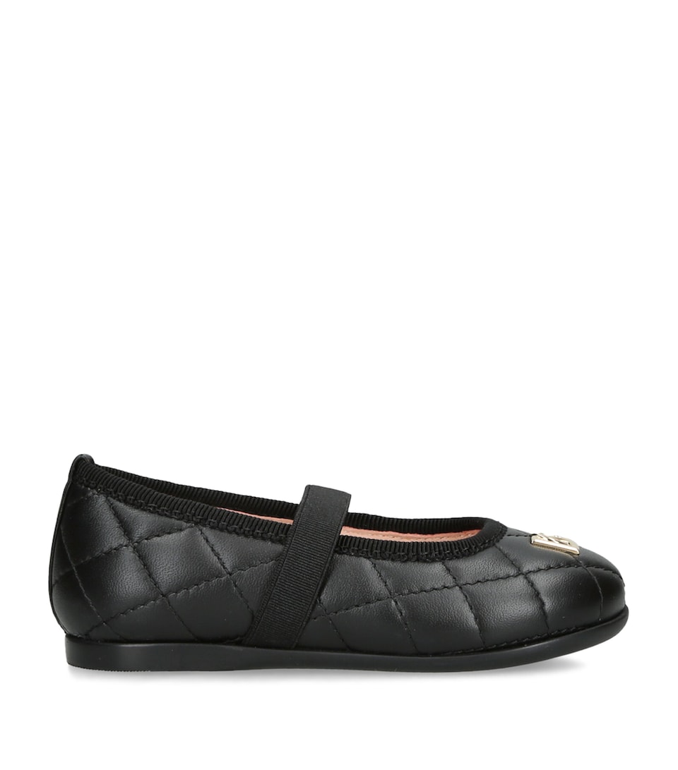 Dolce&Gabbana Kids Quilted Ballet Flats Black