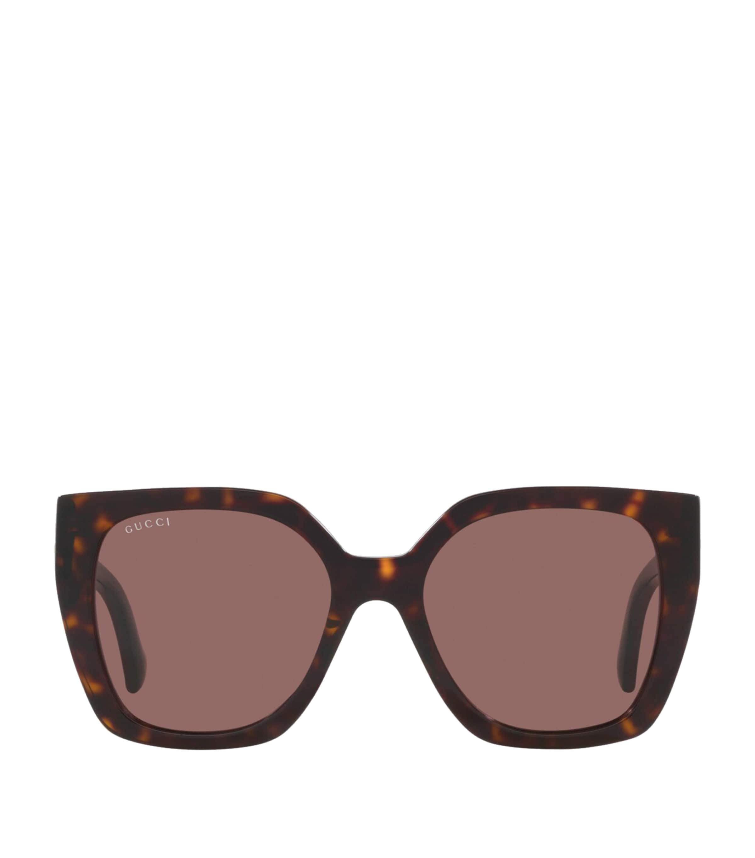 サングラス GUCCI RECTANGULAR SUNGLASSES WITH CHAIN Gucci Rectangle Sunglasses with Chain | Harrods US