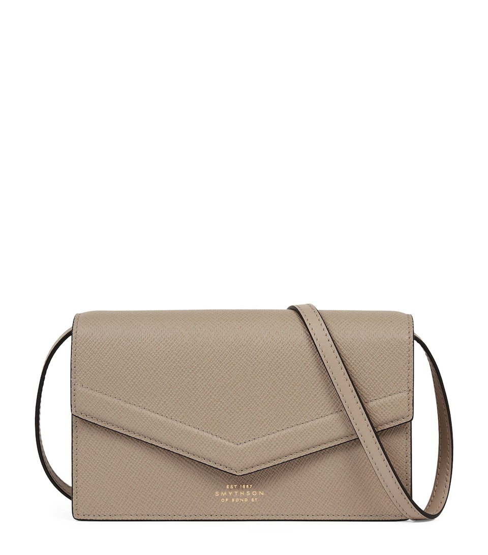 Panama Leather Envelope Cross-Body Bag