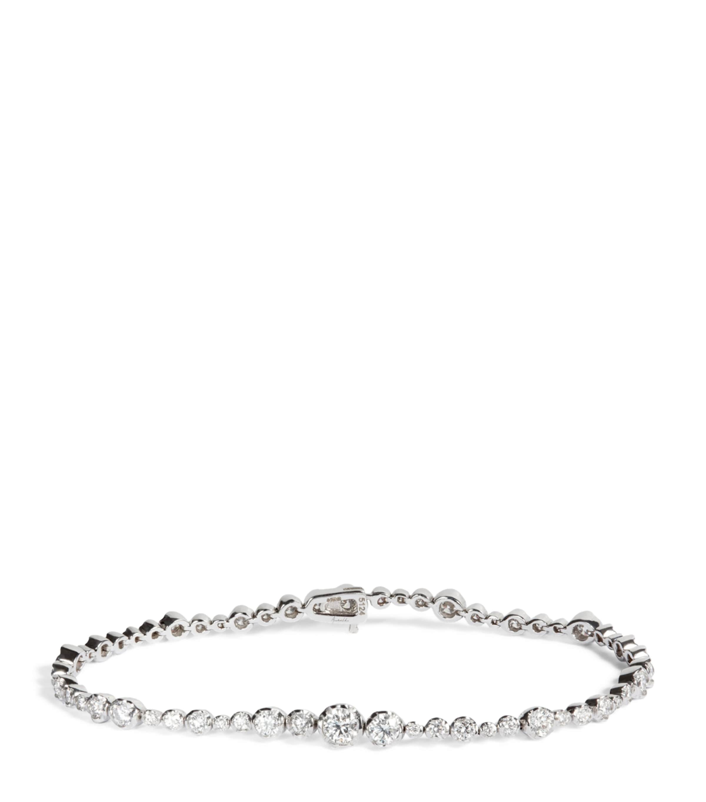 Annoushka White Gold and Diamond Whoopsie Daisy Tennis Bracelet