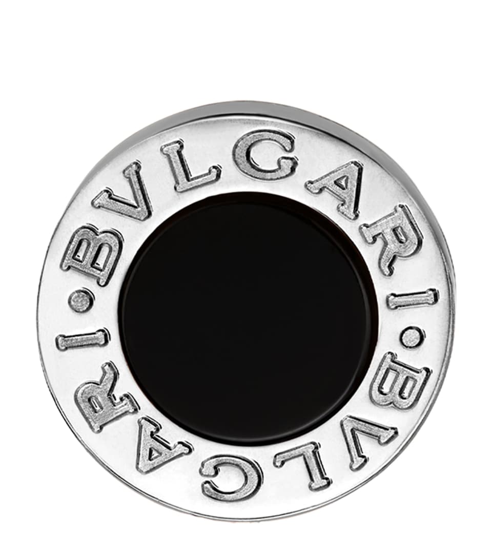 White Gold and Onyx BVLGARI BVLGARI Single Stud Earring