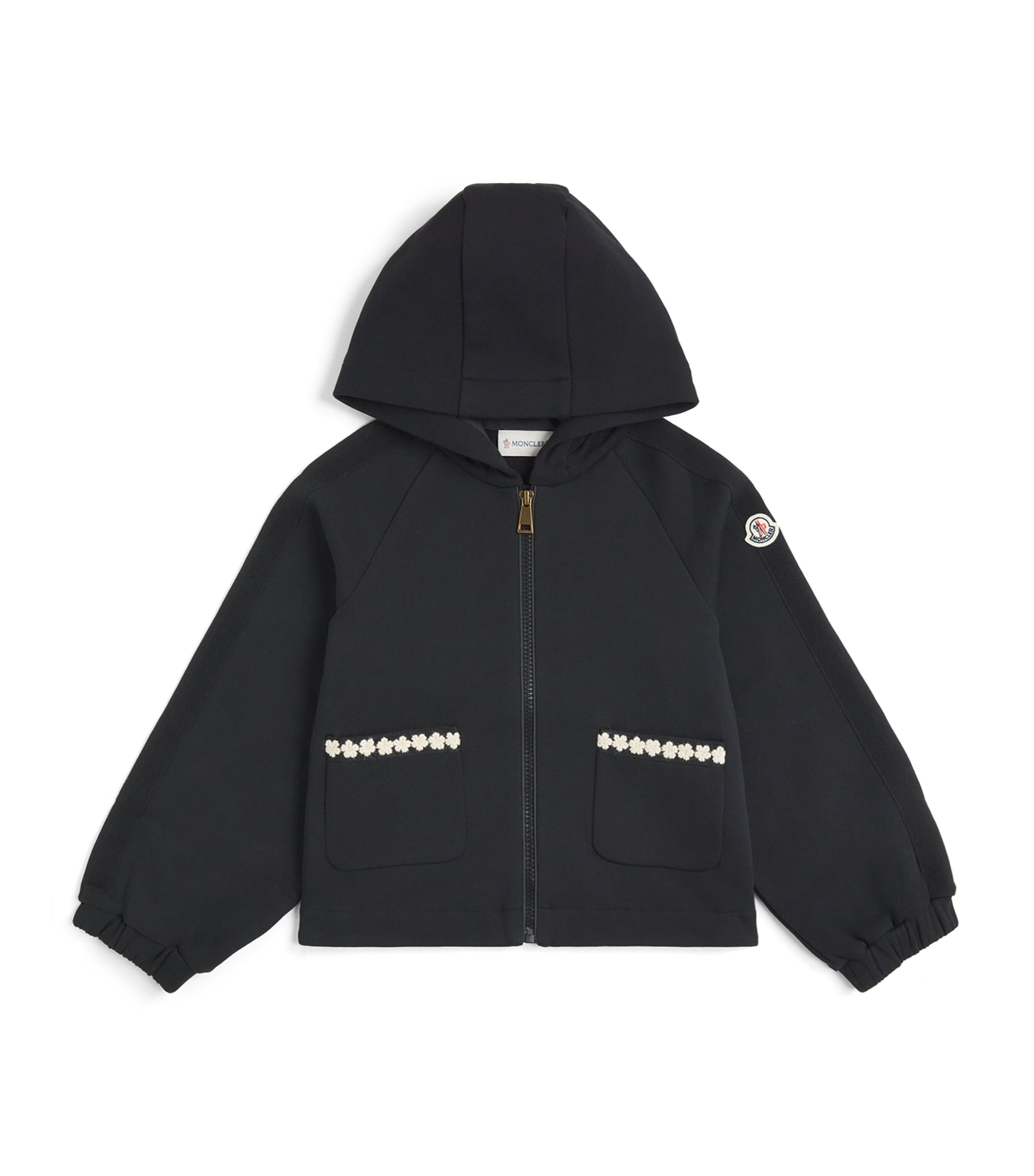 Moncler Enfant Floral-Embroidered Zip-Up Hoodie (8-10 Years)