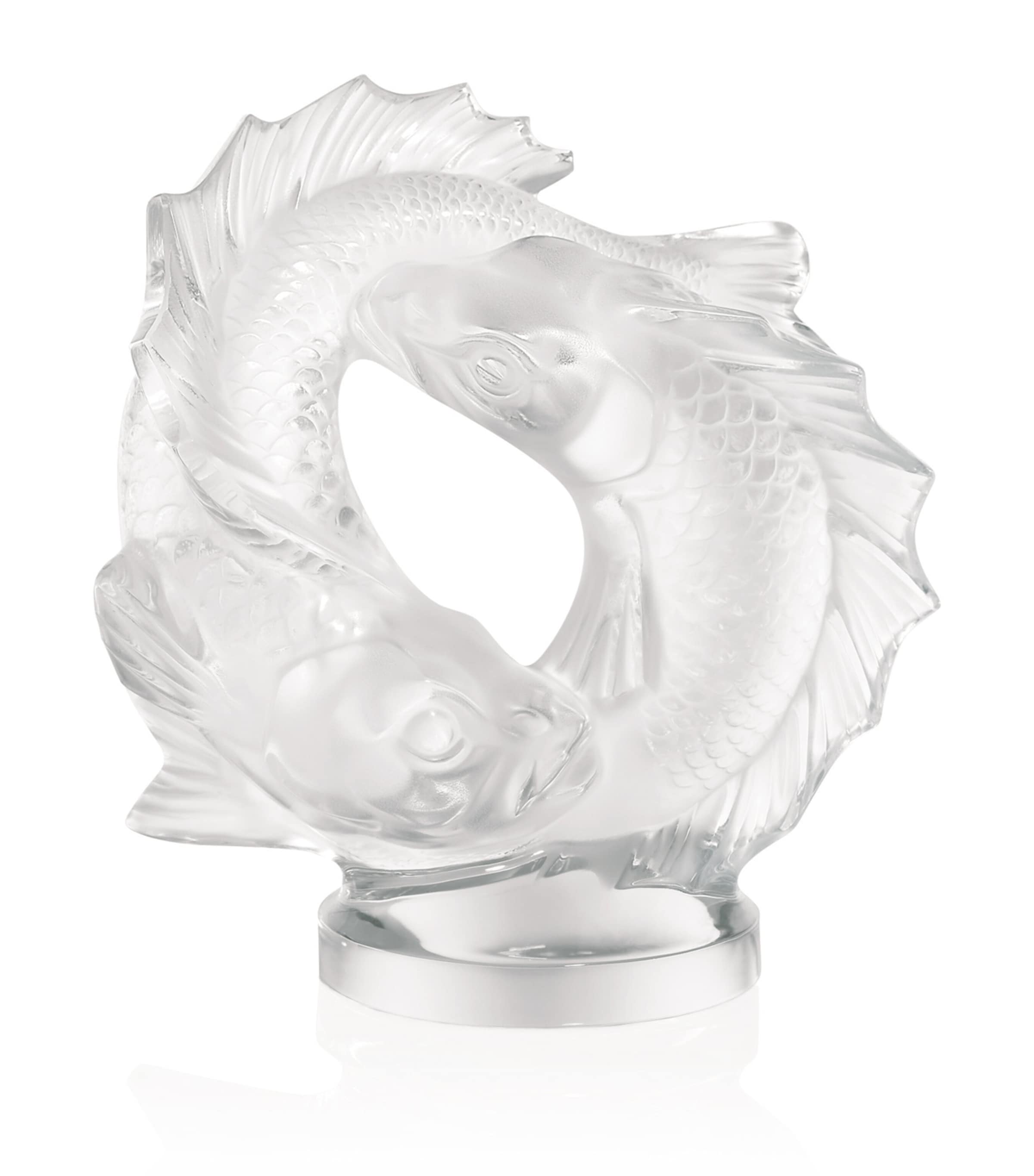Crystal Double Fish Sculpture (28.5cm)