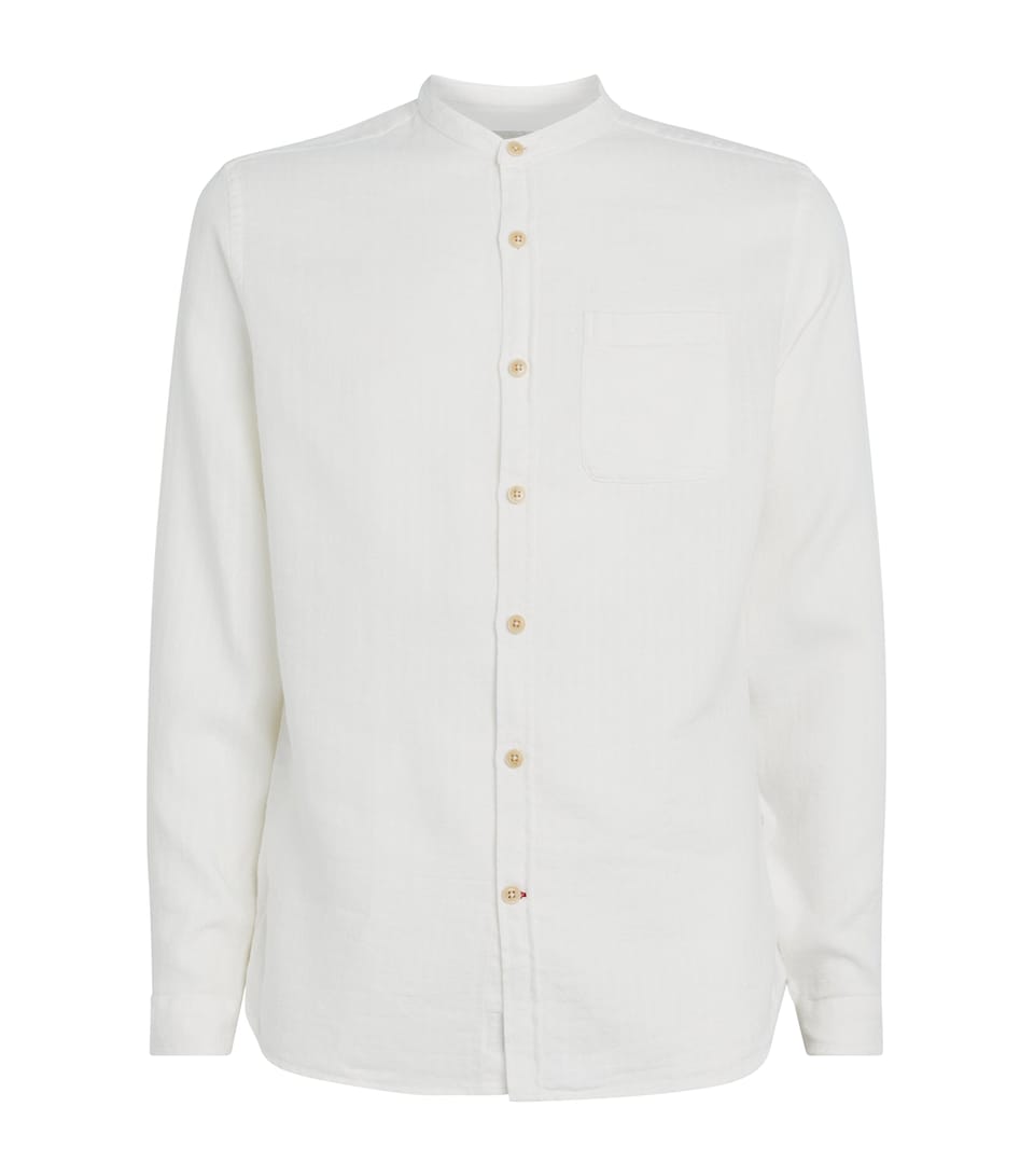 Linen Cotton-Blend Grandad Shirt
