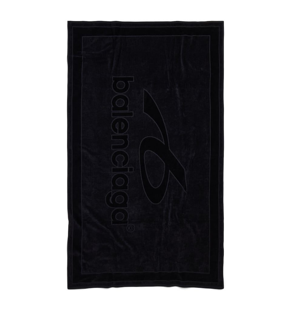 Balenciaga Logo Jacquard Beach Towel (100cm x 170cm)