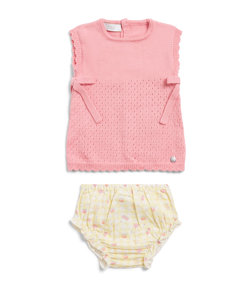 Cotton Knitted Top and Bloomers Set (0-12 Months)