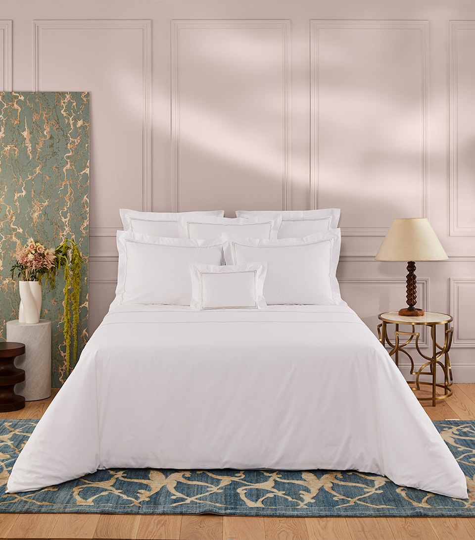 Yves Delorme Duo Super King Flat Sheet (270cm x 295cm) Loutre