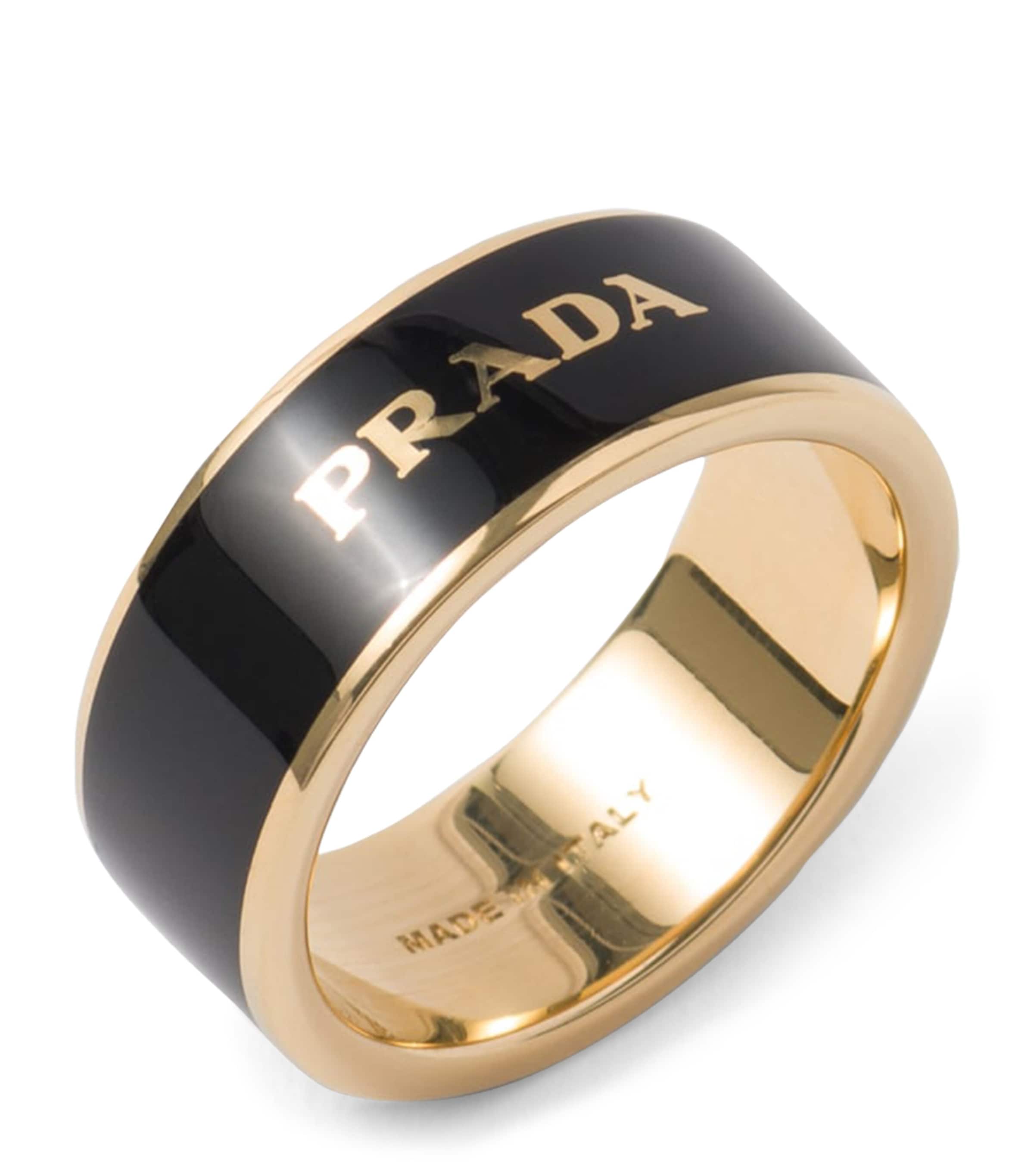 Prada Enamel Logo Ring