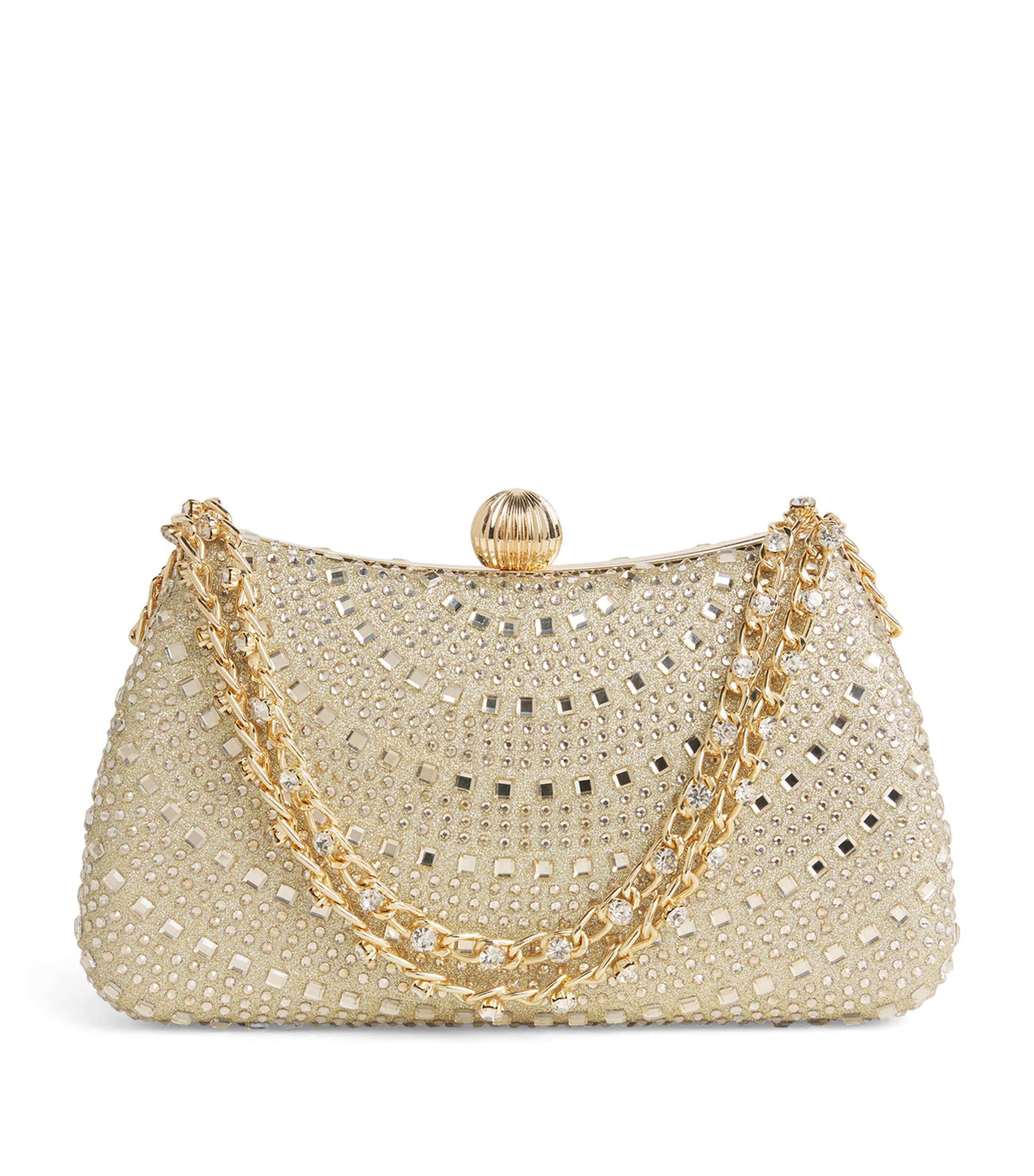 David Charles Embellished Clutch Bag M Gold