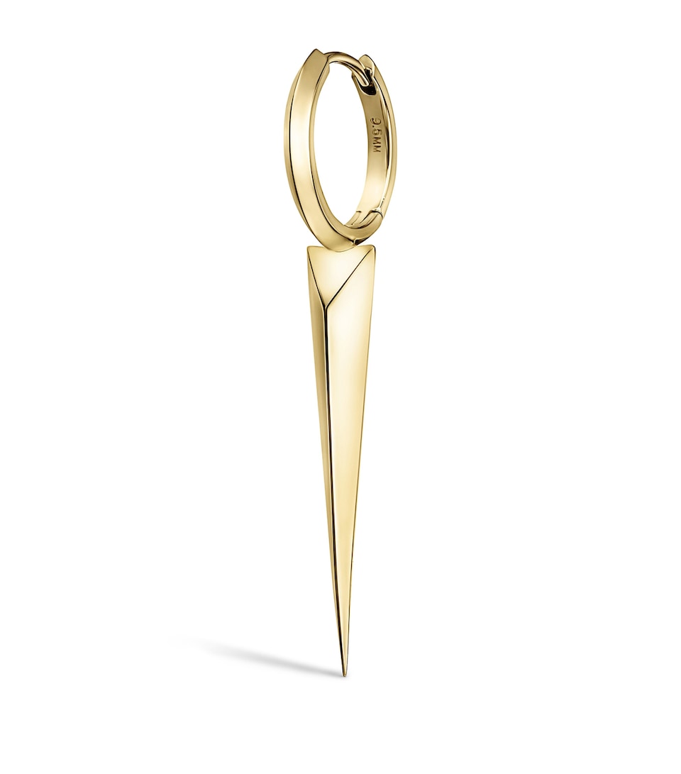 Maria Tash Yellow Gold Faceted Grand Spike Hoop Earring (9.5mm) Yellow Gold