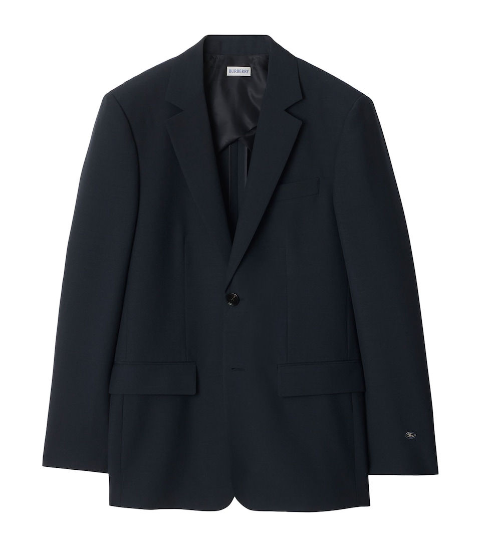 Wool-Mohair Slim Tailored Blazer