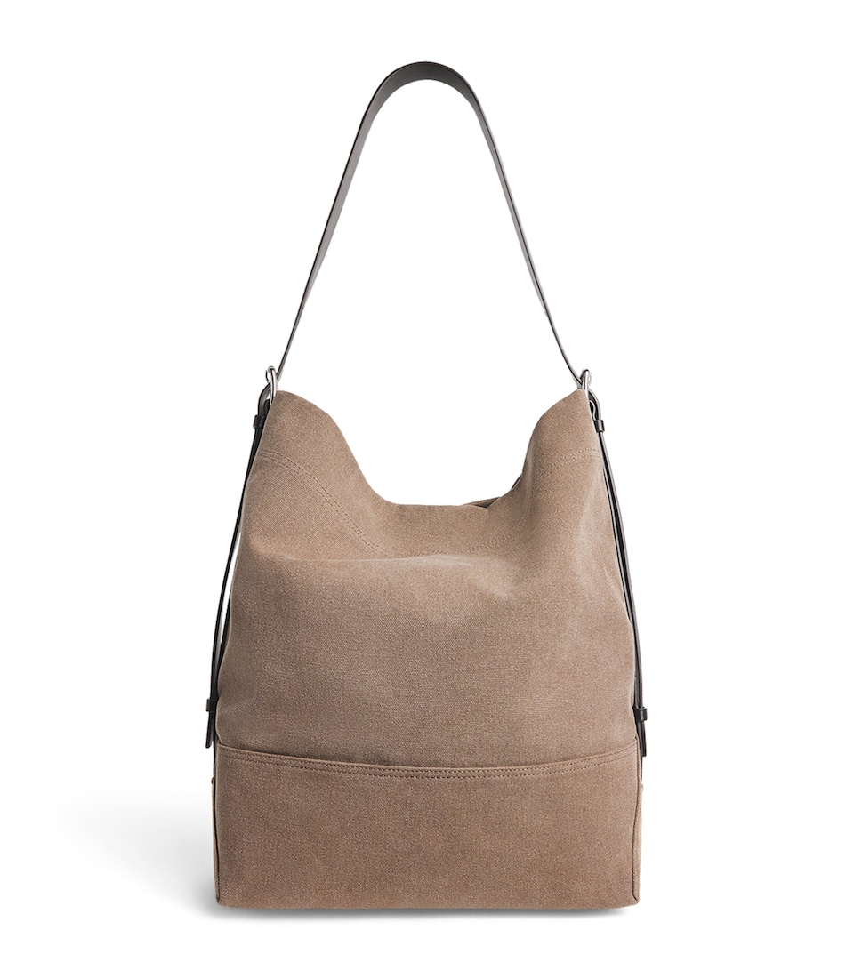 Canvas Belted Tote Bag