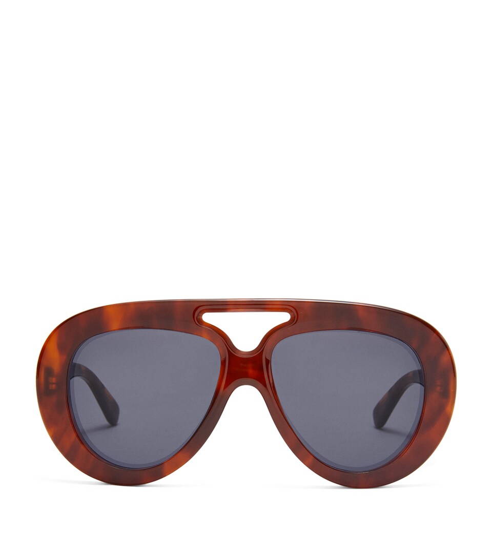 Round Spoiler Aviator Sunglasses