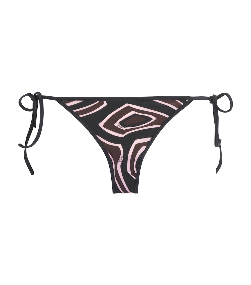 PUCCI Womens Labirinto Print Bikini Bottoms Khaki Pink