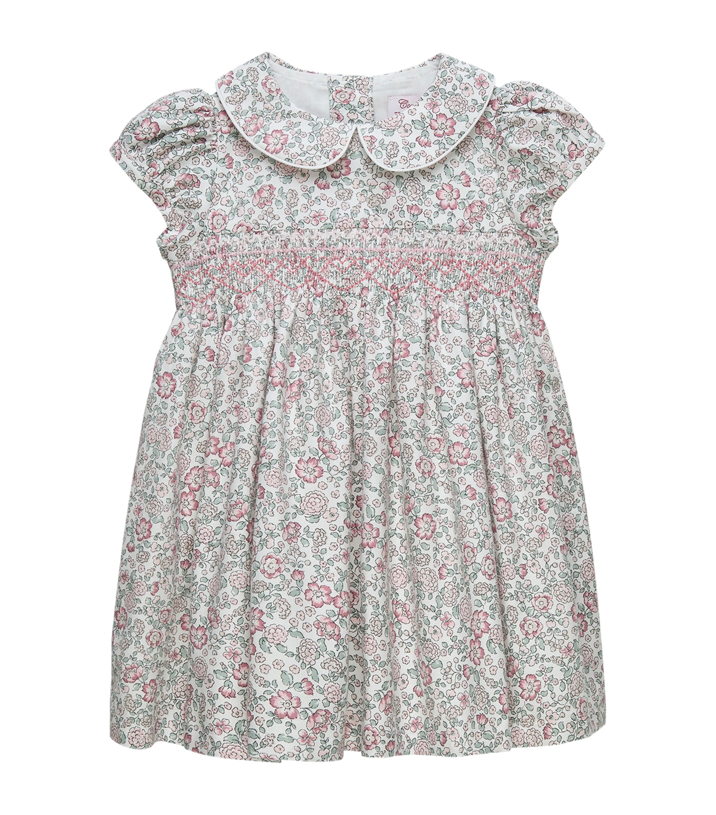 Trotters Cotton Arabella Smocked Dress (6-24 Months) Pink