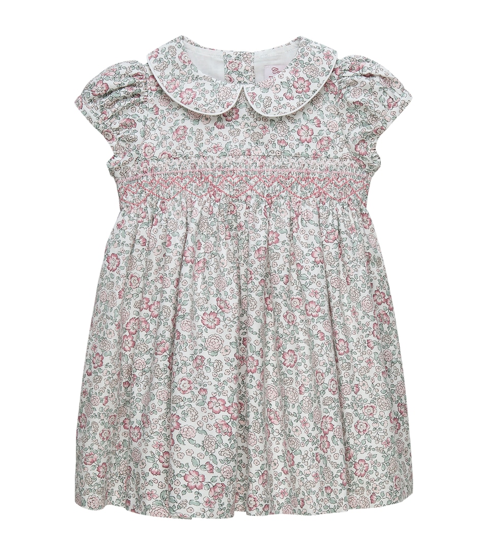 Trotters Cotton Arabella Smocked Dress (6-24 Months) Pink