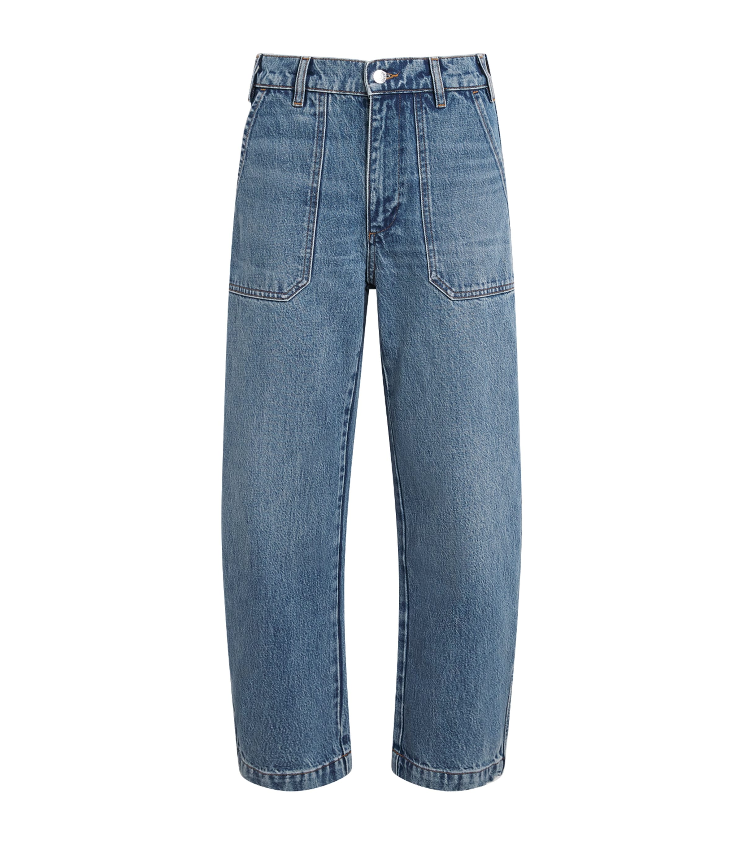 FRAME Womens The Ranger Wide Jeans Signal