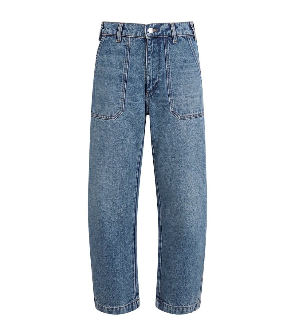 FRAME Womens The Ranger Wide Jeans Signal