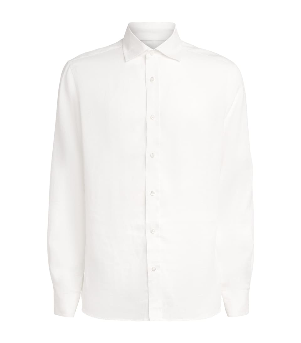 Ralph Lauren Purple Label Mens Linen Shirt Optic White
