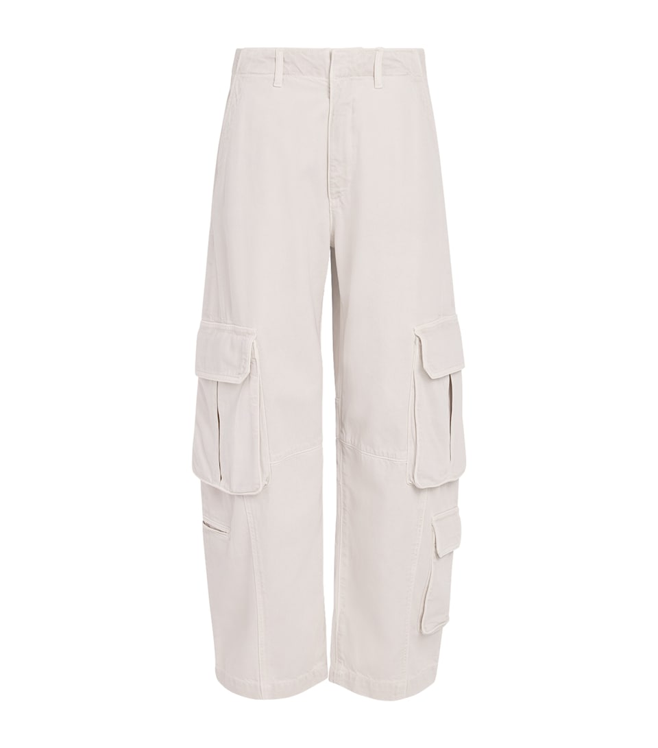 AGOLDE Womens Ambika Cargo Trousers Boen Bone