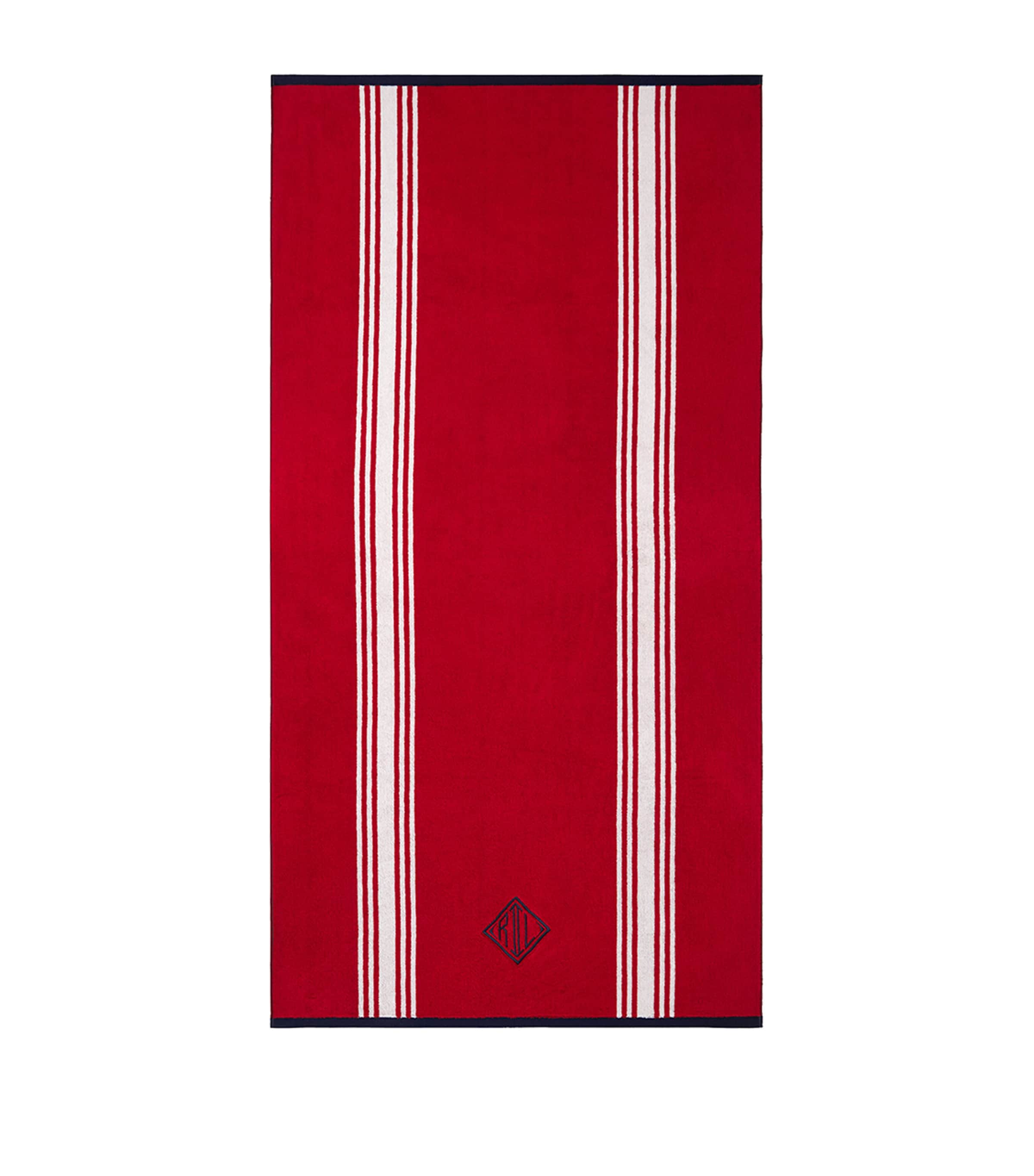 Ralph Lauren Home Hallie Beach Towel (90cm x 170cm) Red White