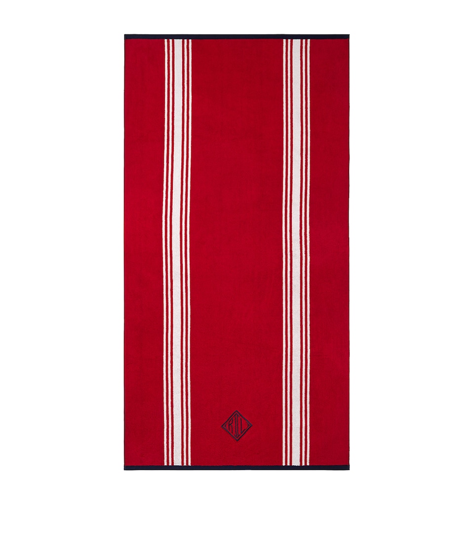 Ralph Lauren Home Hallie Beach Towel (90cm x 170cm) Red White