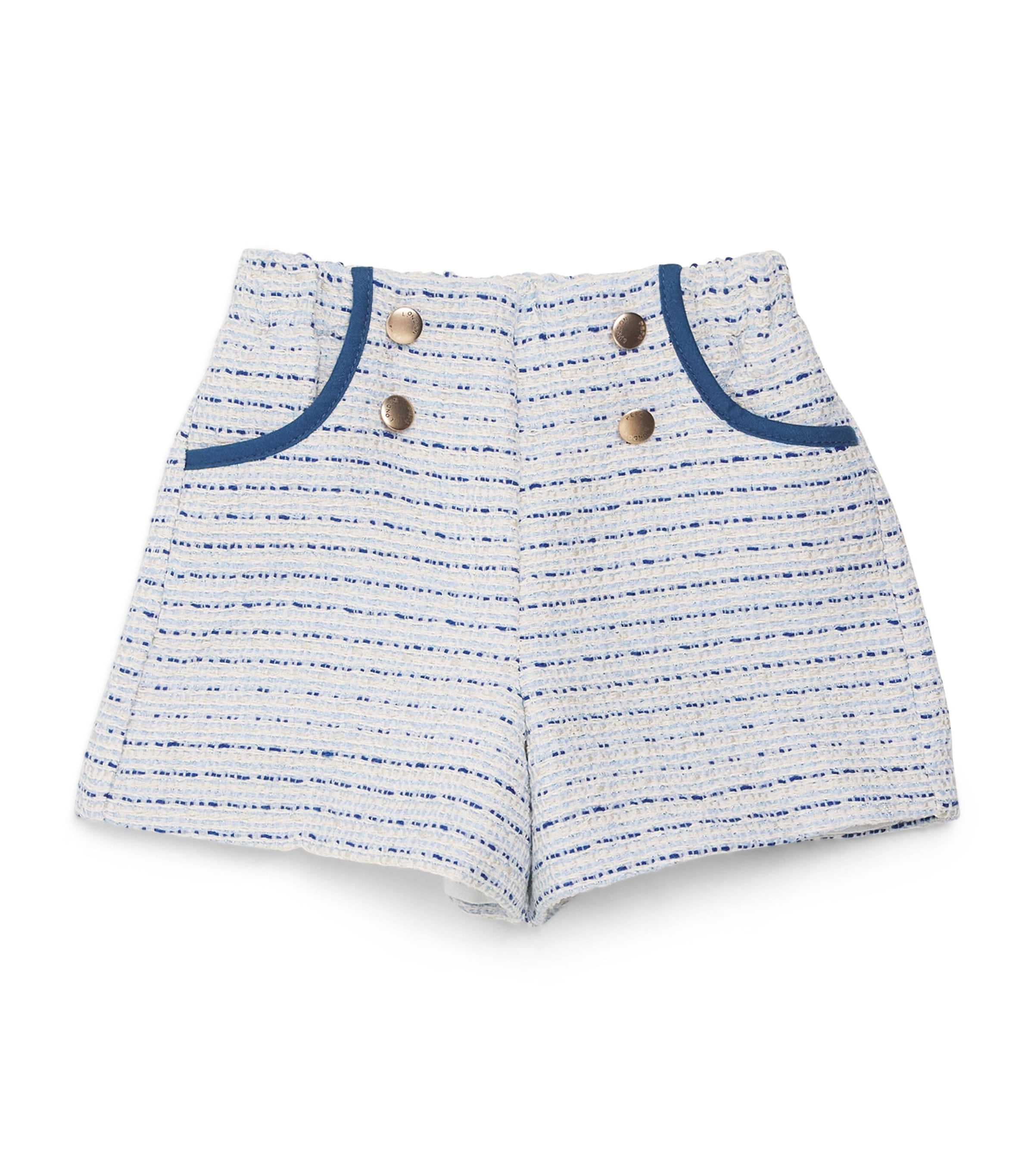 PEPA LONDON Tweed Brighton Shorts (18 Months-4 Years) Blue