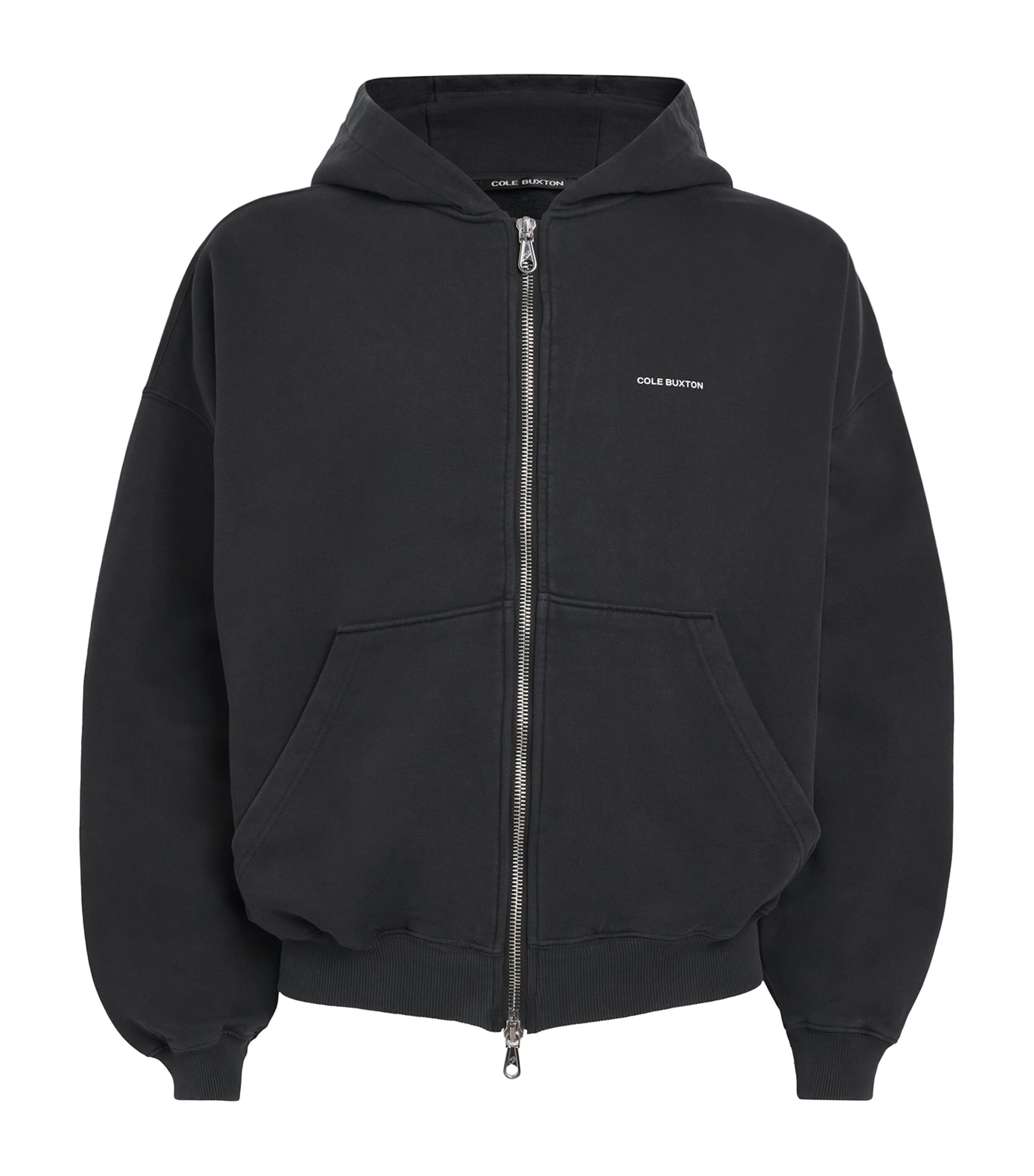 Cotton Mini Logo Zip-Up Hoodie
